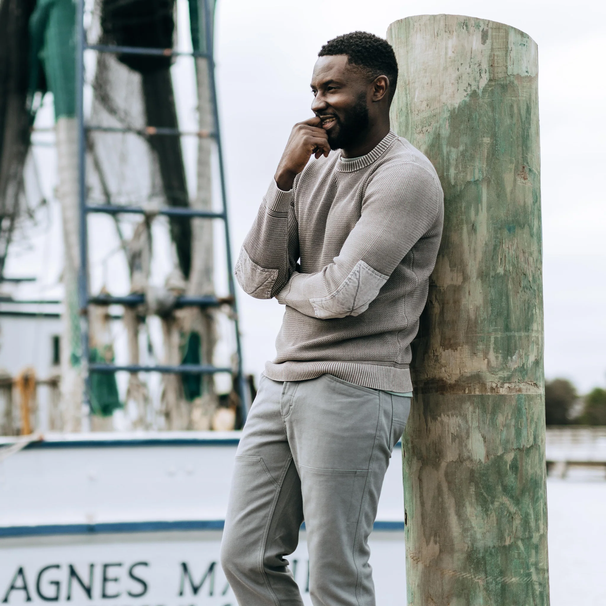 The Moor Sweater in Steeple Grey - Image 2