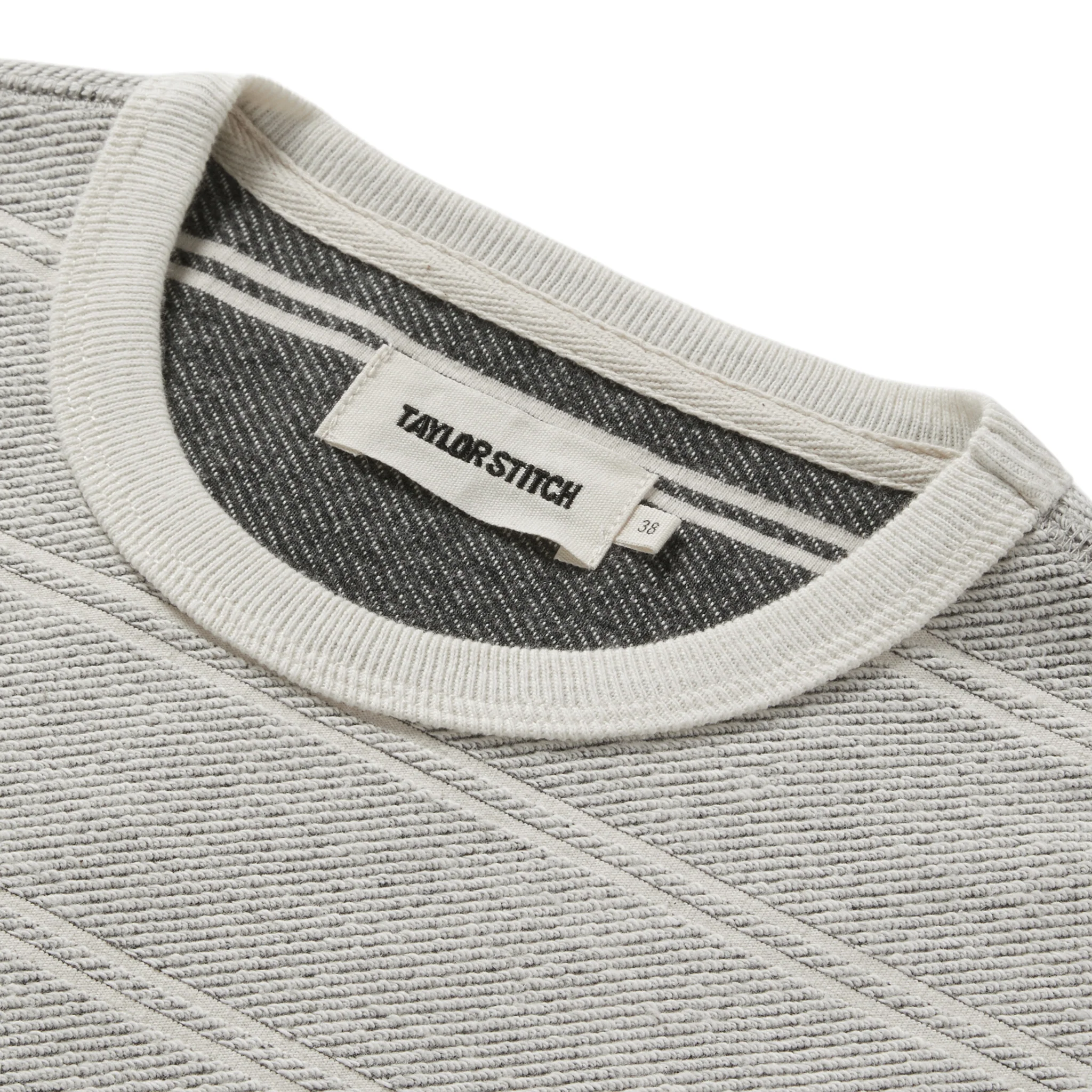 The Morgan Crewneck in Ash Stripe - Image 5