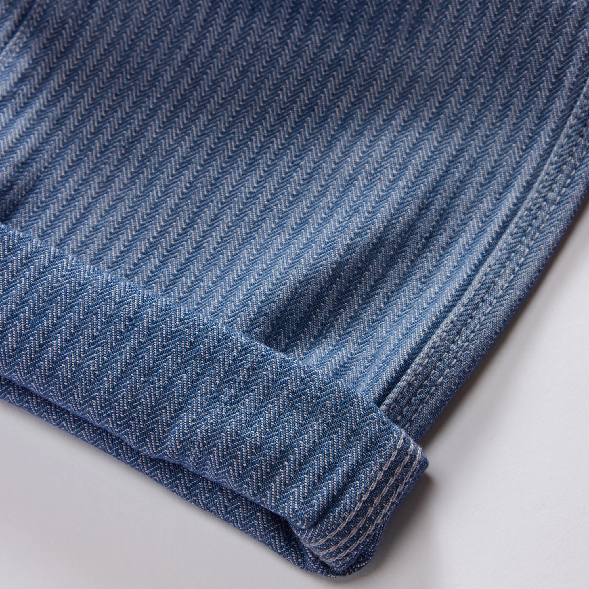 The Morse Pant in Bleached Indigo Herringbone - Image 8