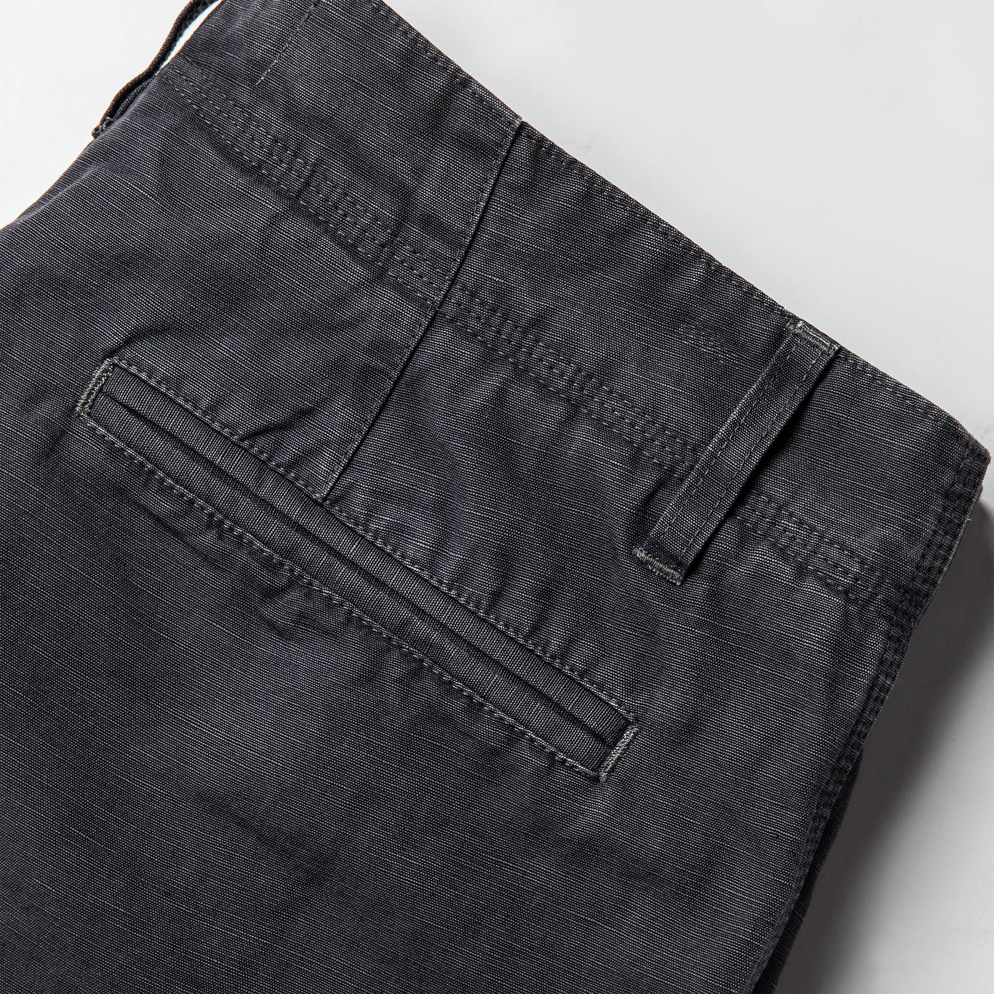 The Morse Pant in Charcoal Slub Linen - Image 7