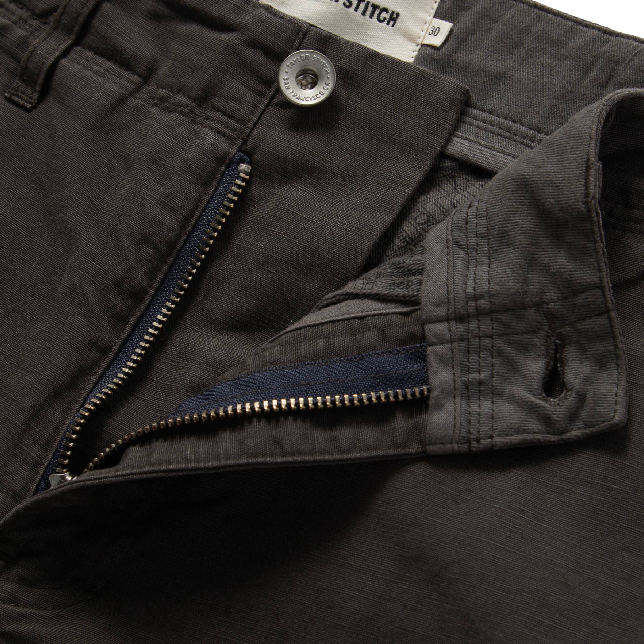 The Morse Pant in Dark Charcoal Slub - Image 7