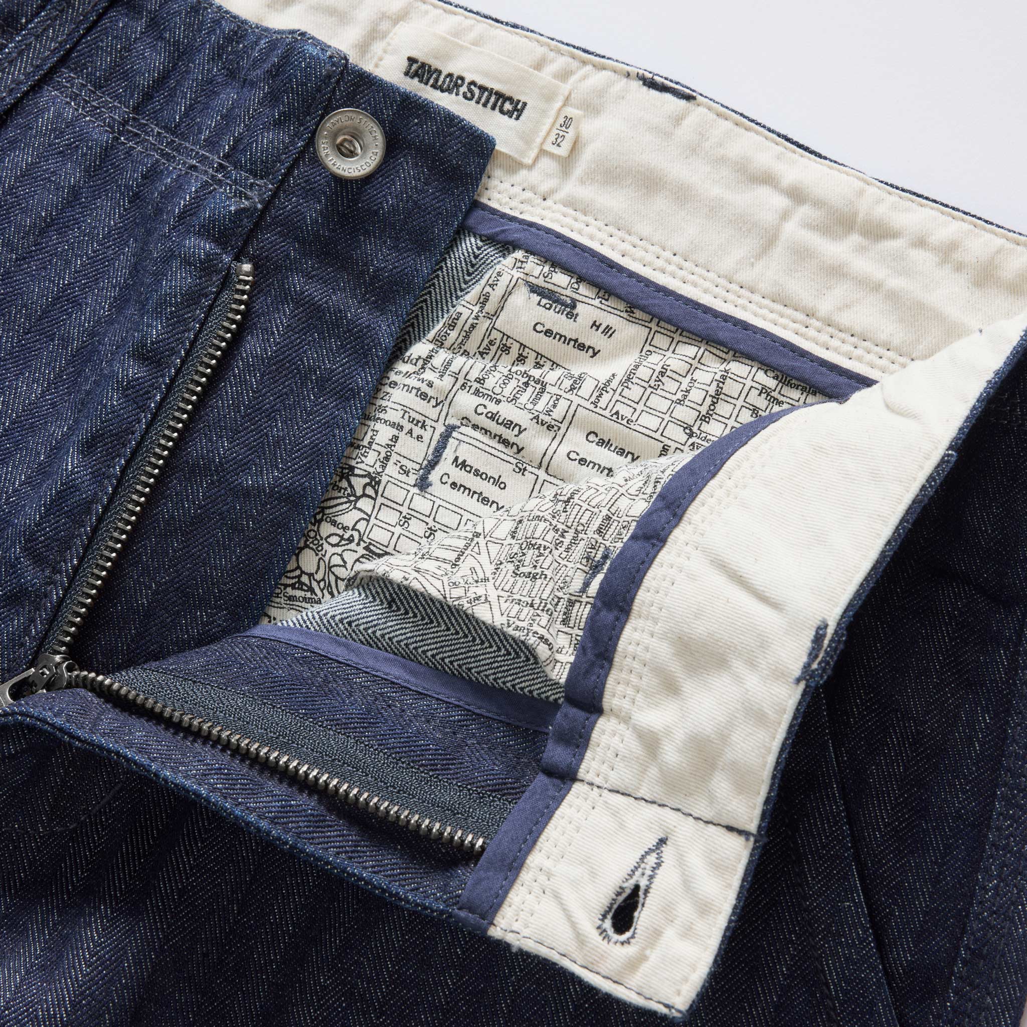 The Morse Pant in Rinsed Indigo Herringbone - Image 7