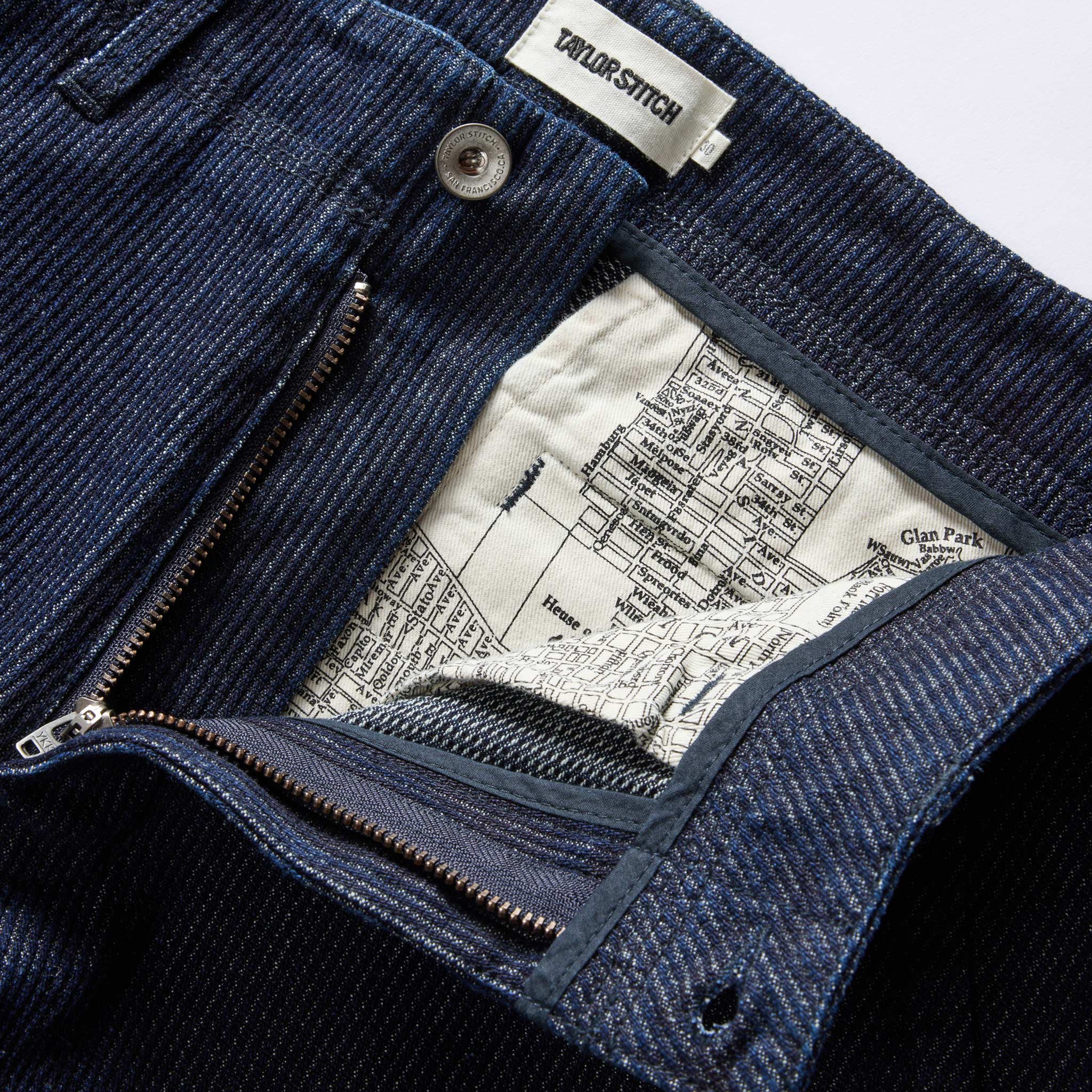 The Morse Pant in Rinsed Indigo Stripe - Image 9