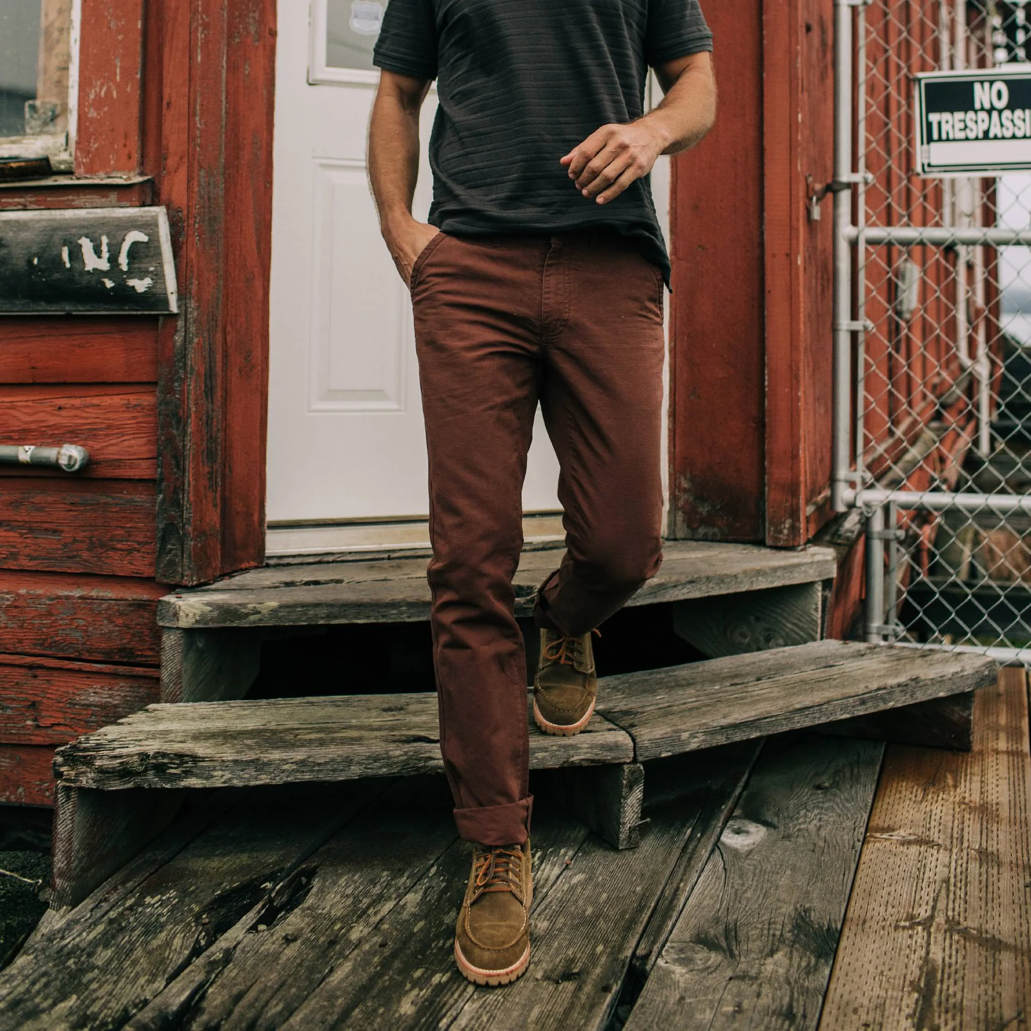 The Morse Pant in Russet Slub - Image 2