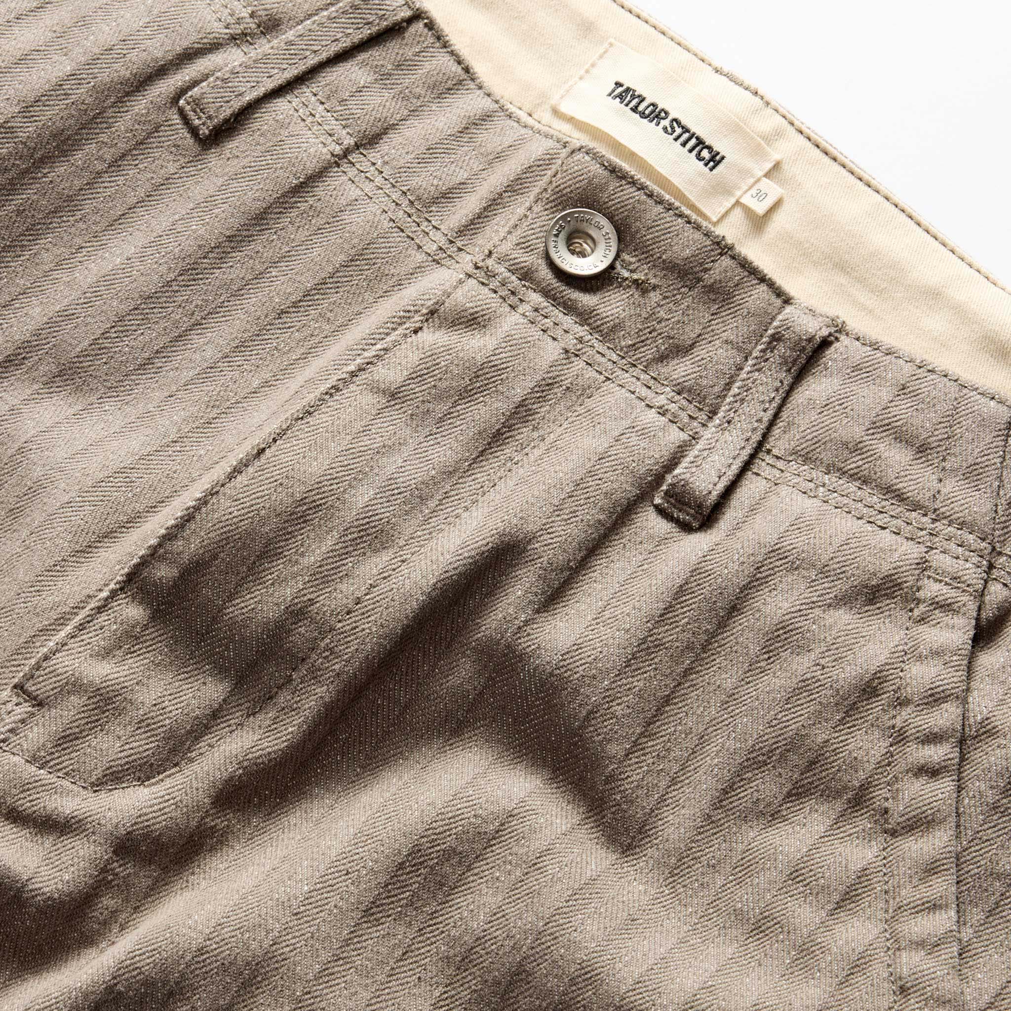 The Morse Pant in Smoked Olive Herringbone - Image 7