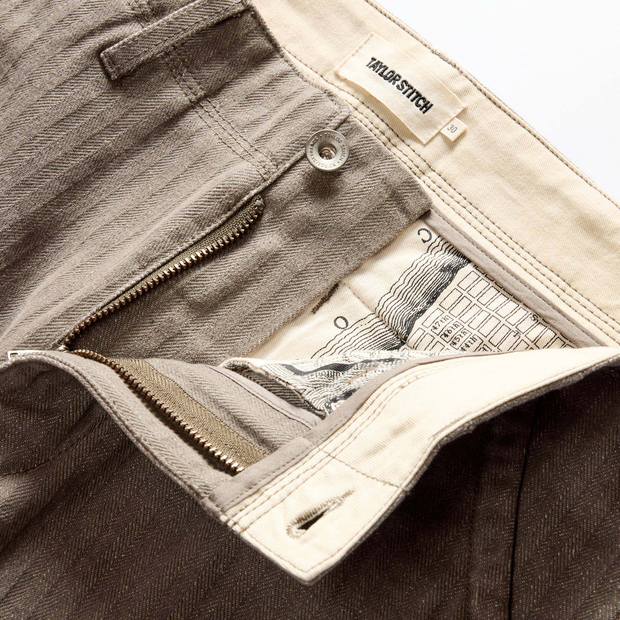 The Morse Pant in Smoked Olive Herringbone - Image 8