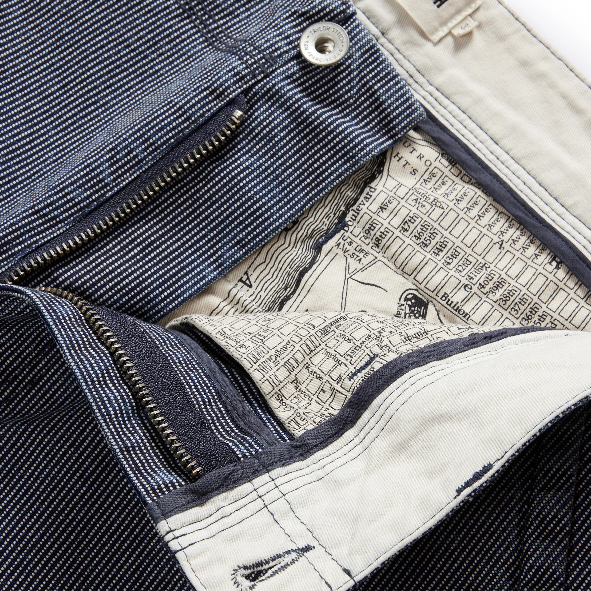 The Morse Pant in Washed Indigo Stripe - Image 7