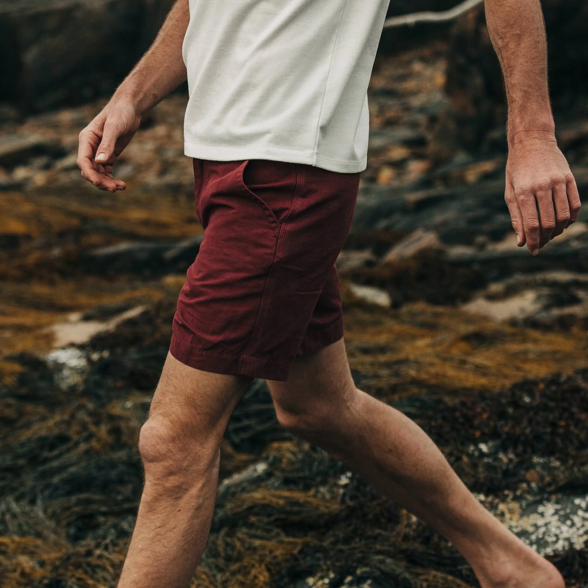 The Morse Short in Brick Red Slub Linen - Image 4