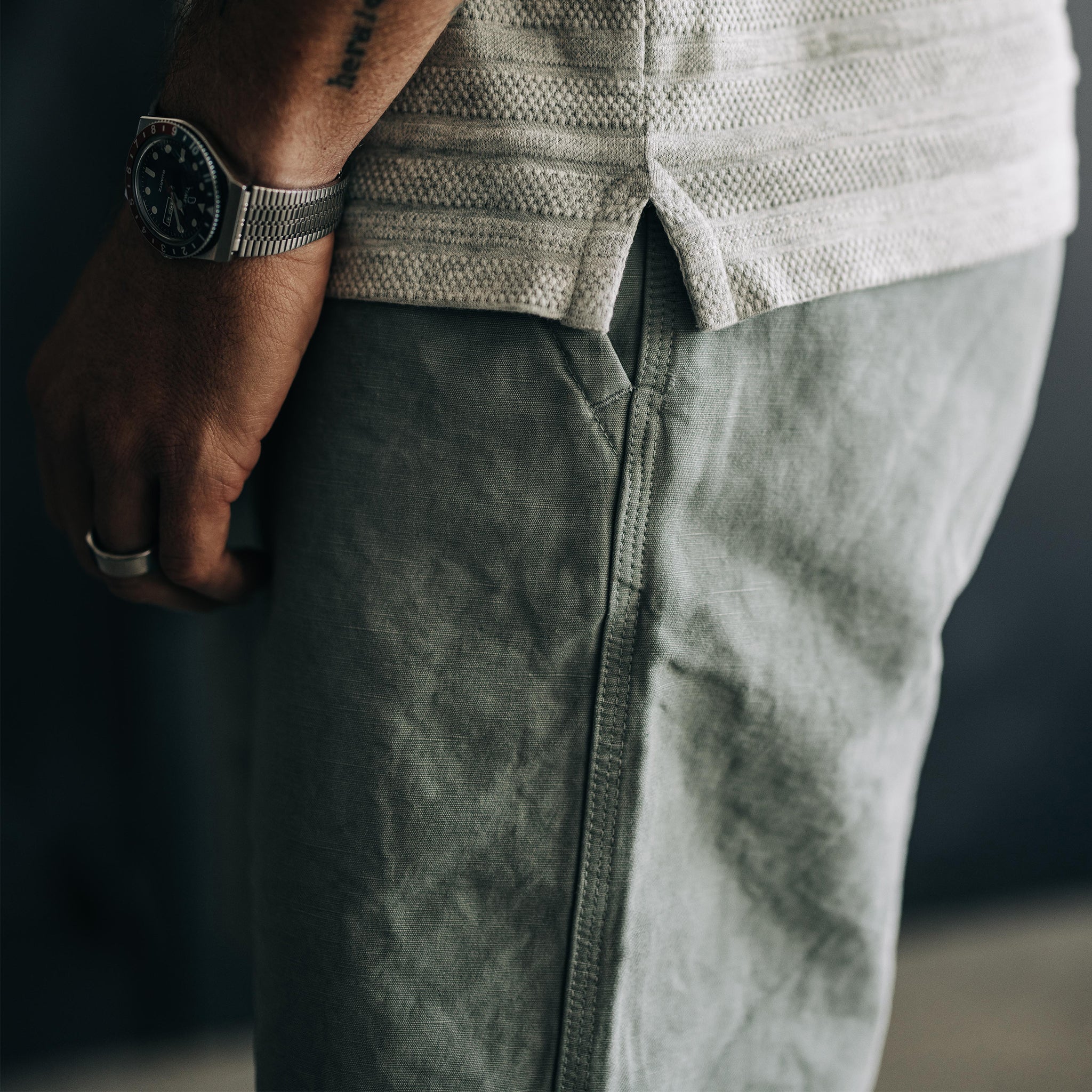 The Morse Short in Slate Slub - Image 3