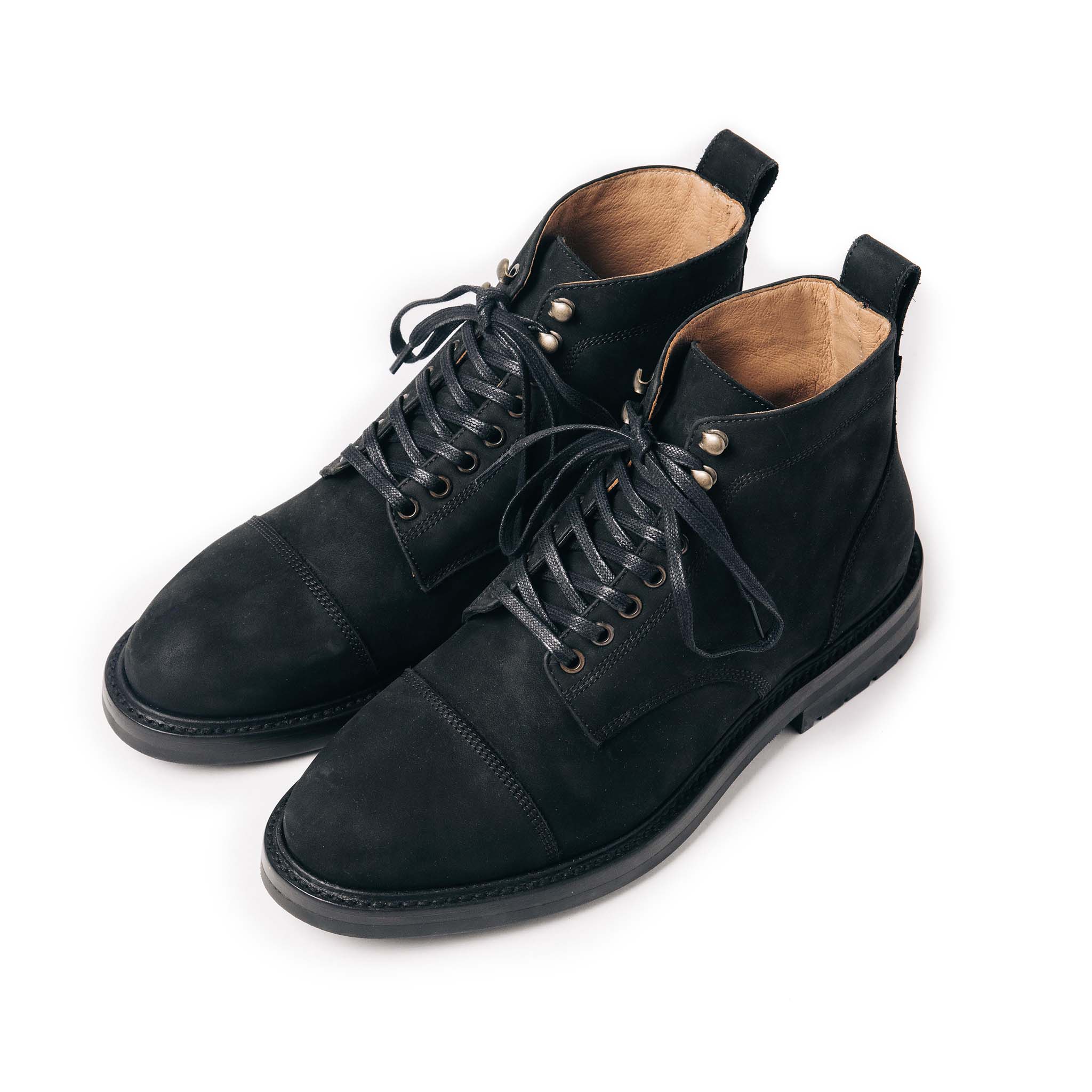 The Moto Boot in Black Weatherproof Nubuck - Image 5