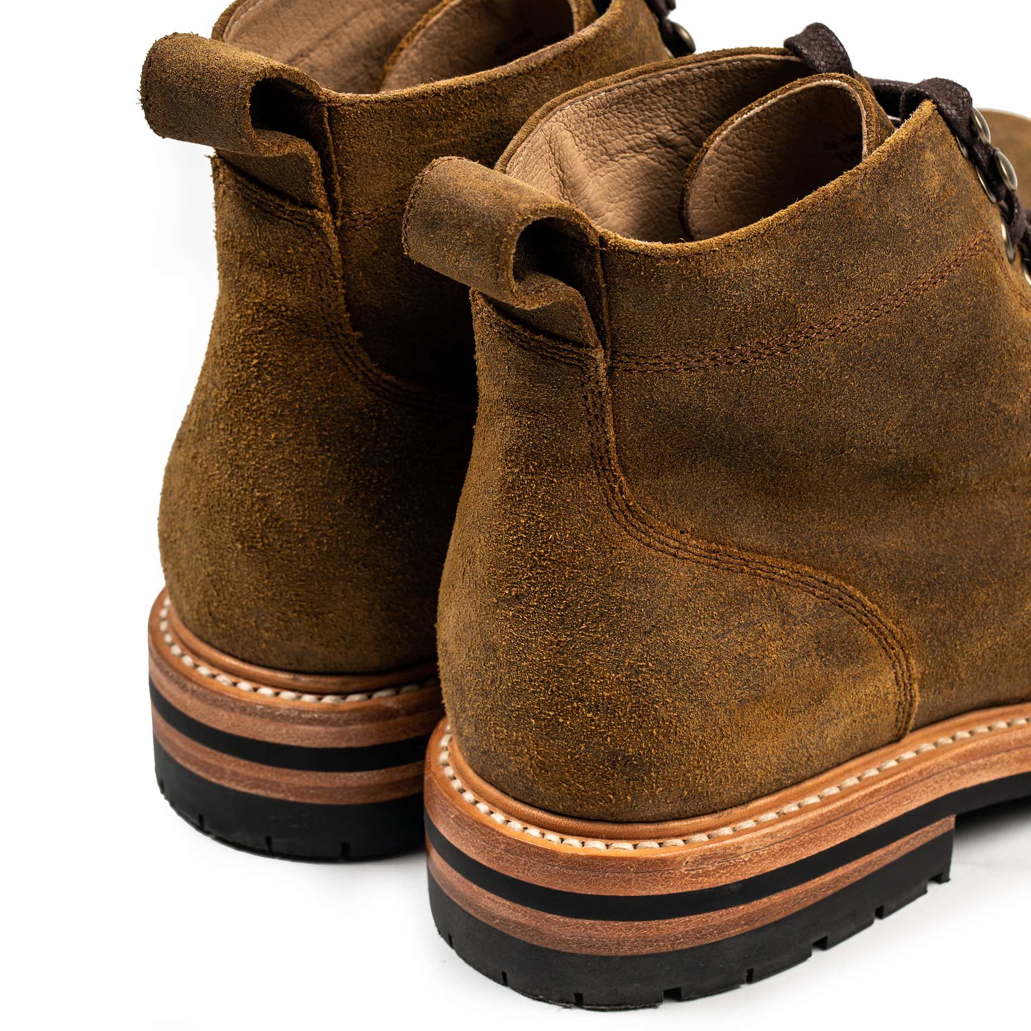 The Moto Boot in Golden Brown Waxed Suede - Image 6