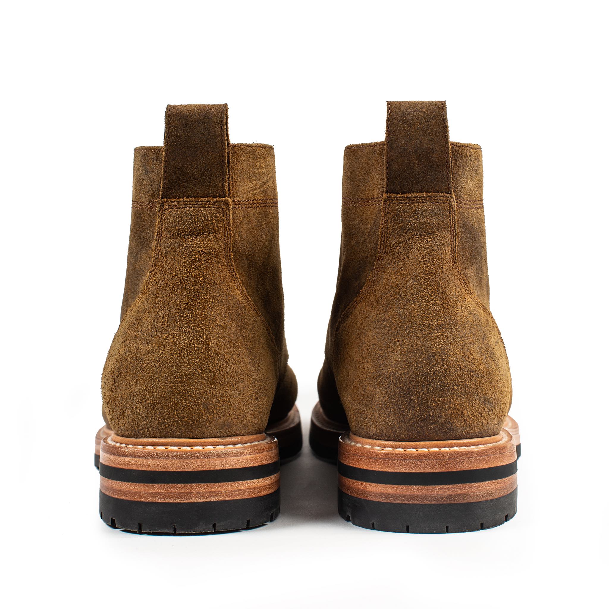 The Moto Boot in Golden Brown Waxed Suede - Image 8