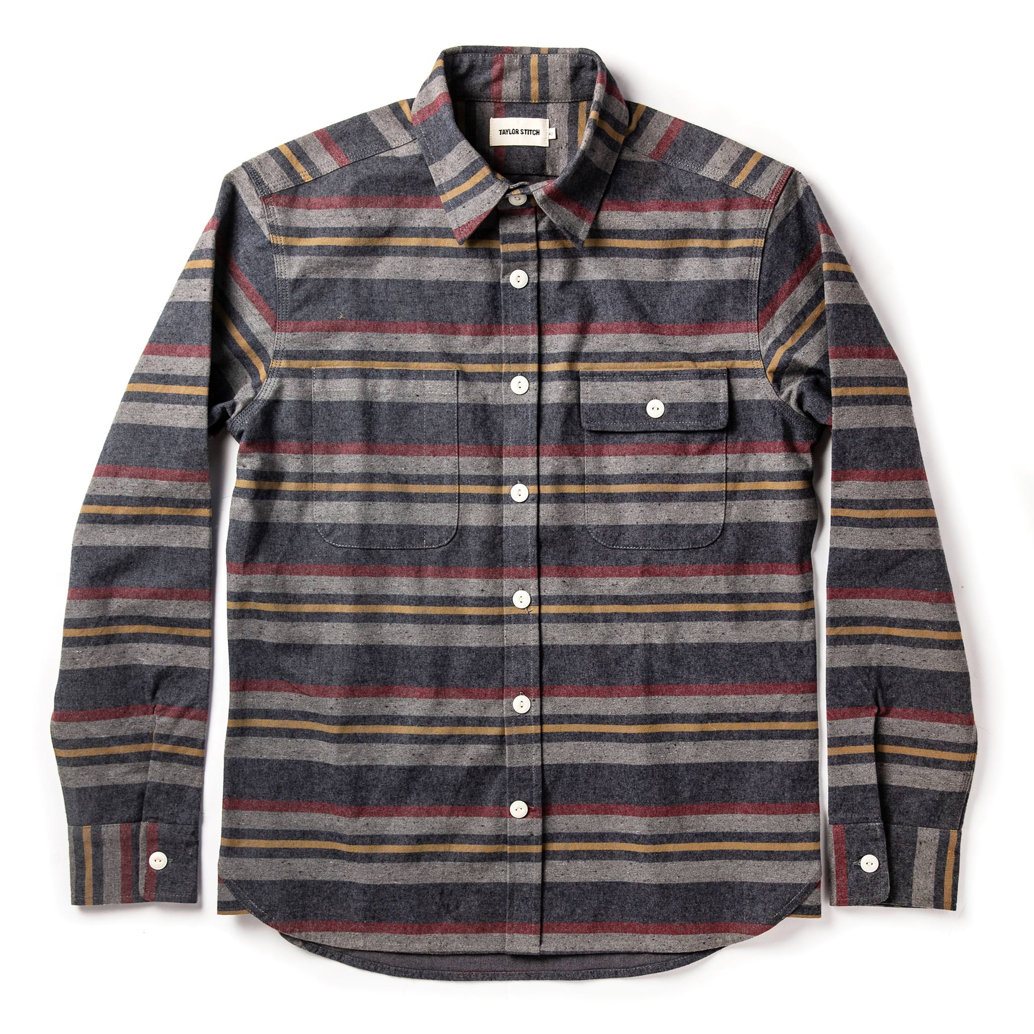 The Moto Shirt in Blanket Stripe - Image 11