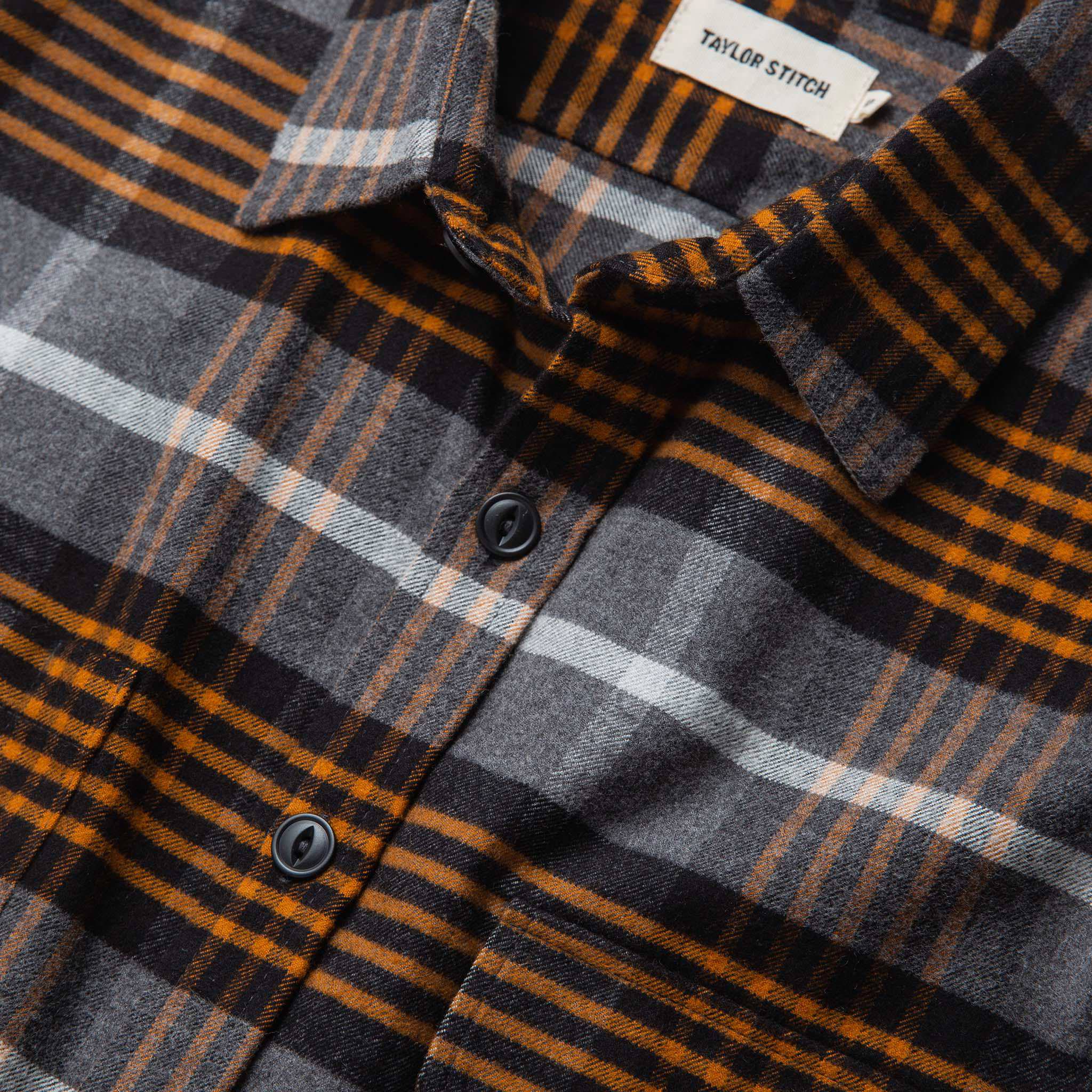 The Moto Shirt in Orange Plaid - Image 6