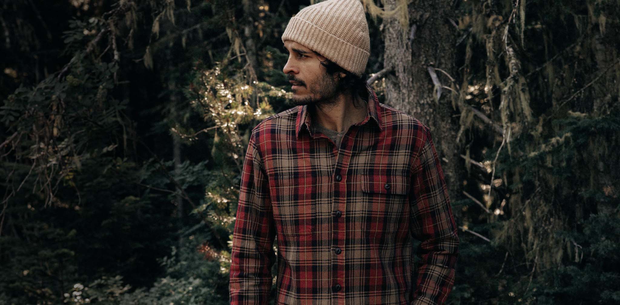 The Moto Utility Shirt in Cardinal Plaid - Image 8