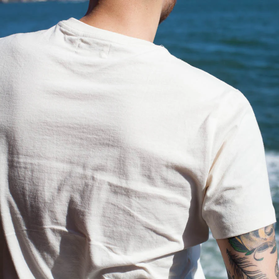 The V-Neck Tee in Natural - Image 4