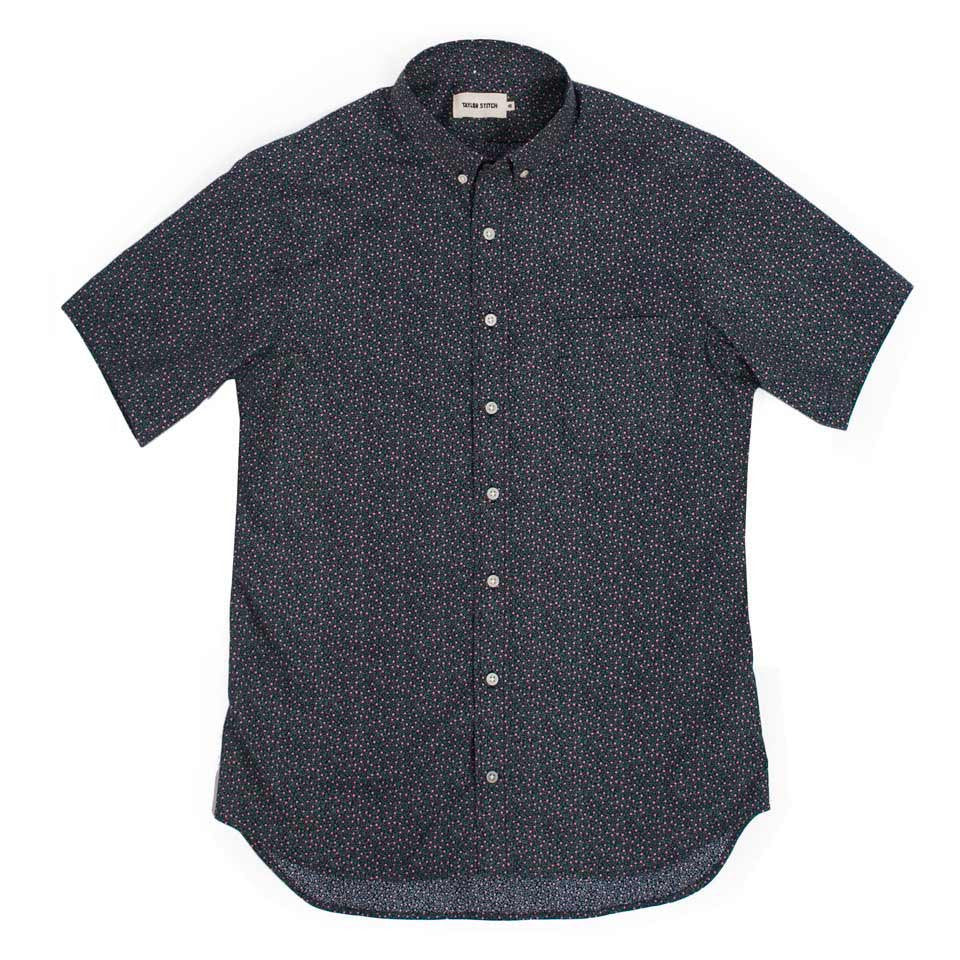 The Short Sleeve Jack in Navy Mini Floral - Image 3