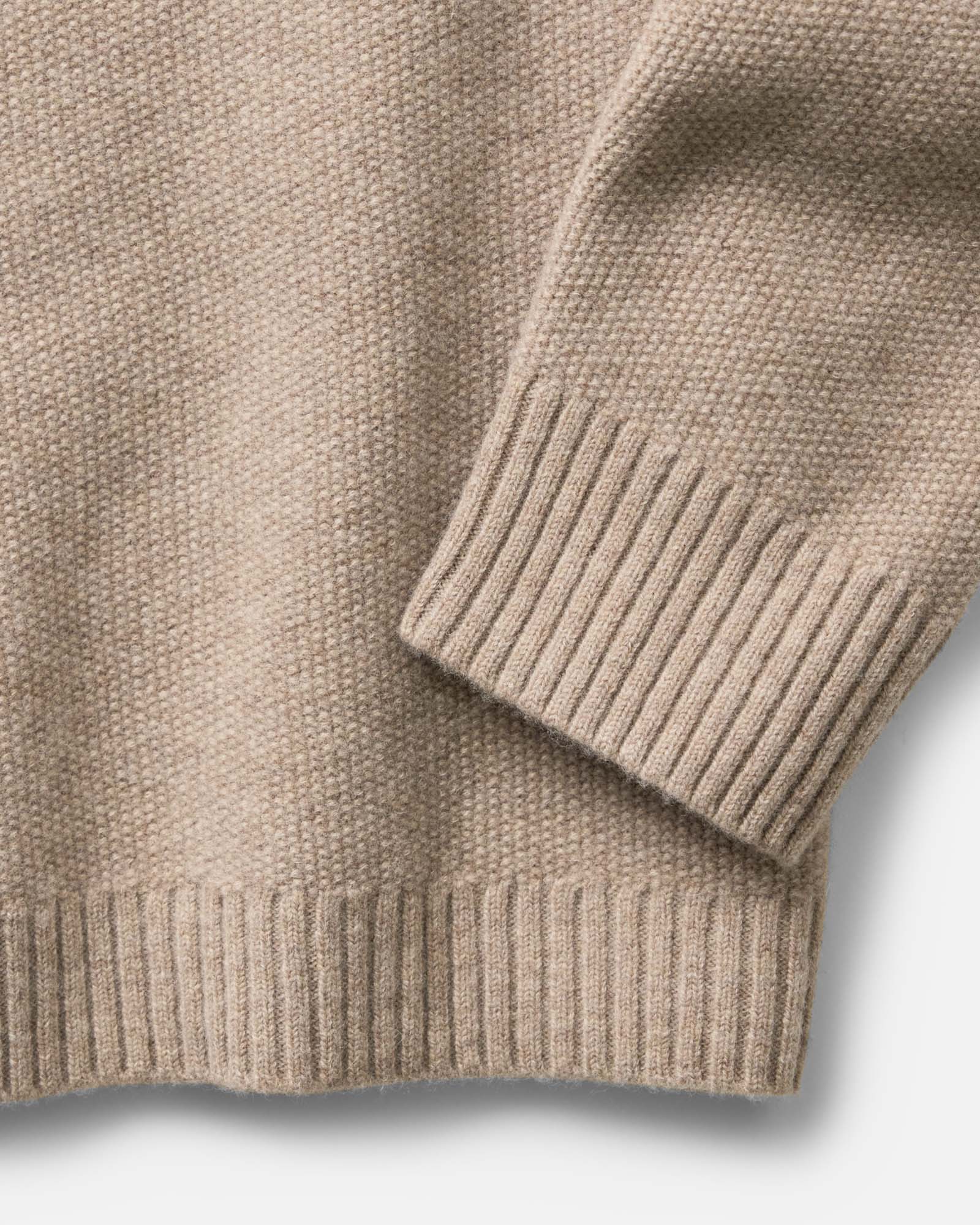 The Newton Sweater Polo in Heather Oatmeal - Image 5