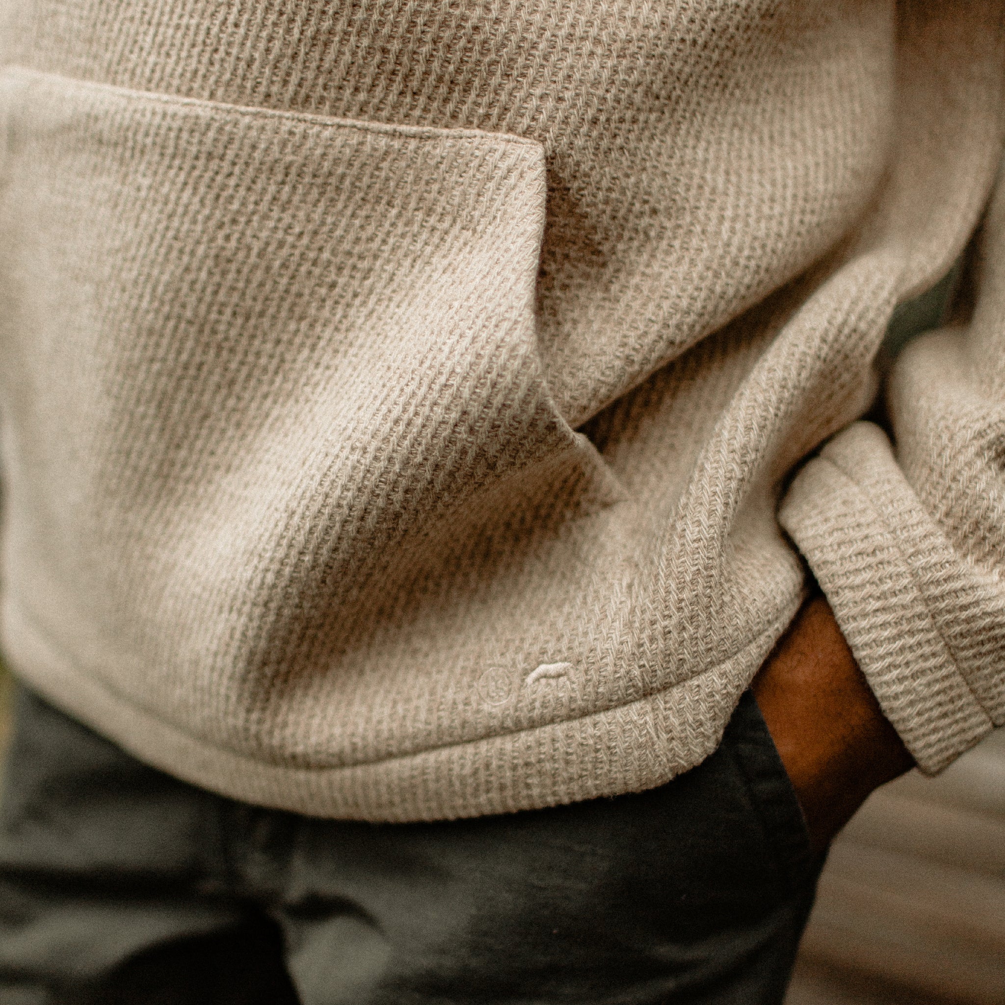 The Nomad Hoodie in Flax Twill - Image 4