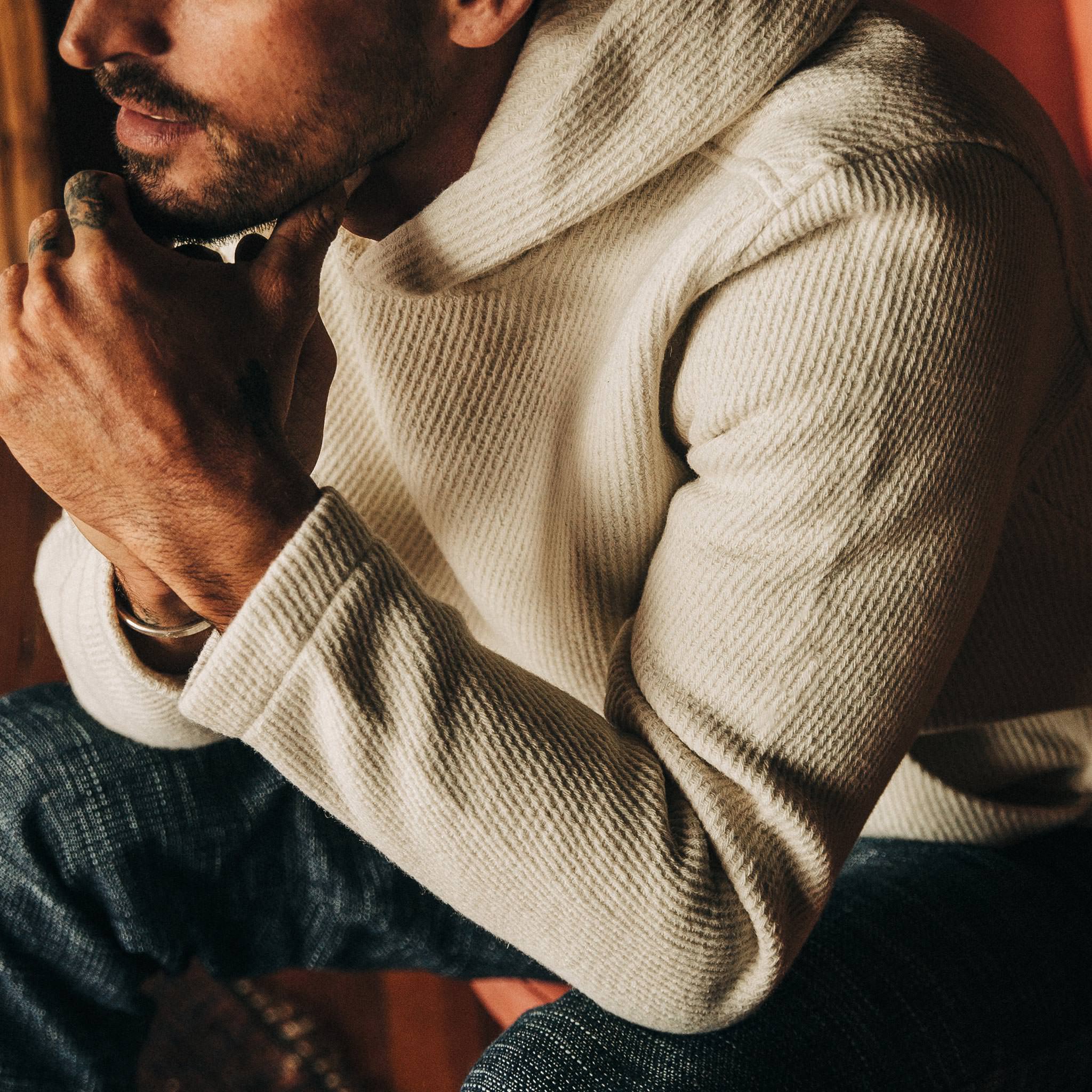 The Nomad Hoodie in Natural Twill - Image 4