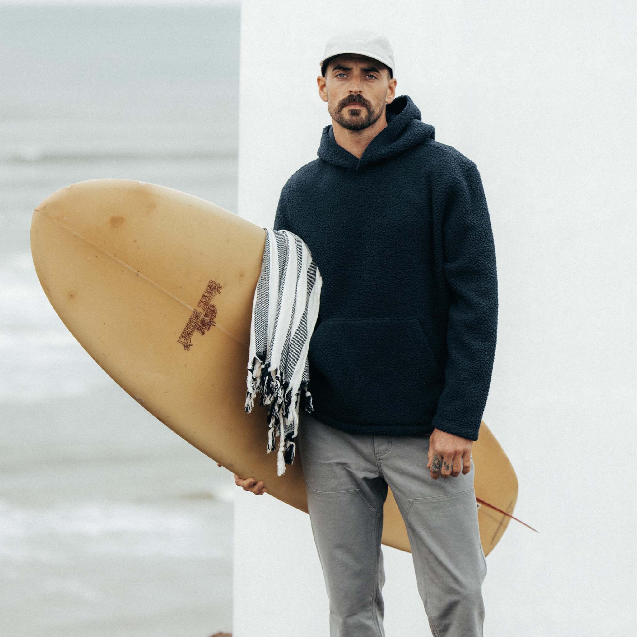The Nomad Hoodie in Navy Sherpa - Image 2