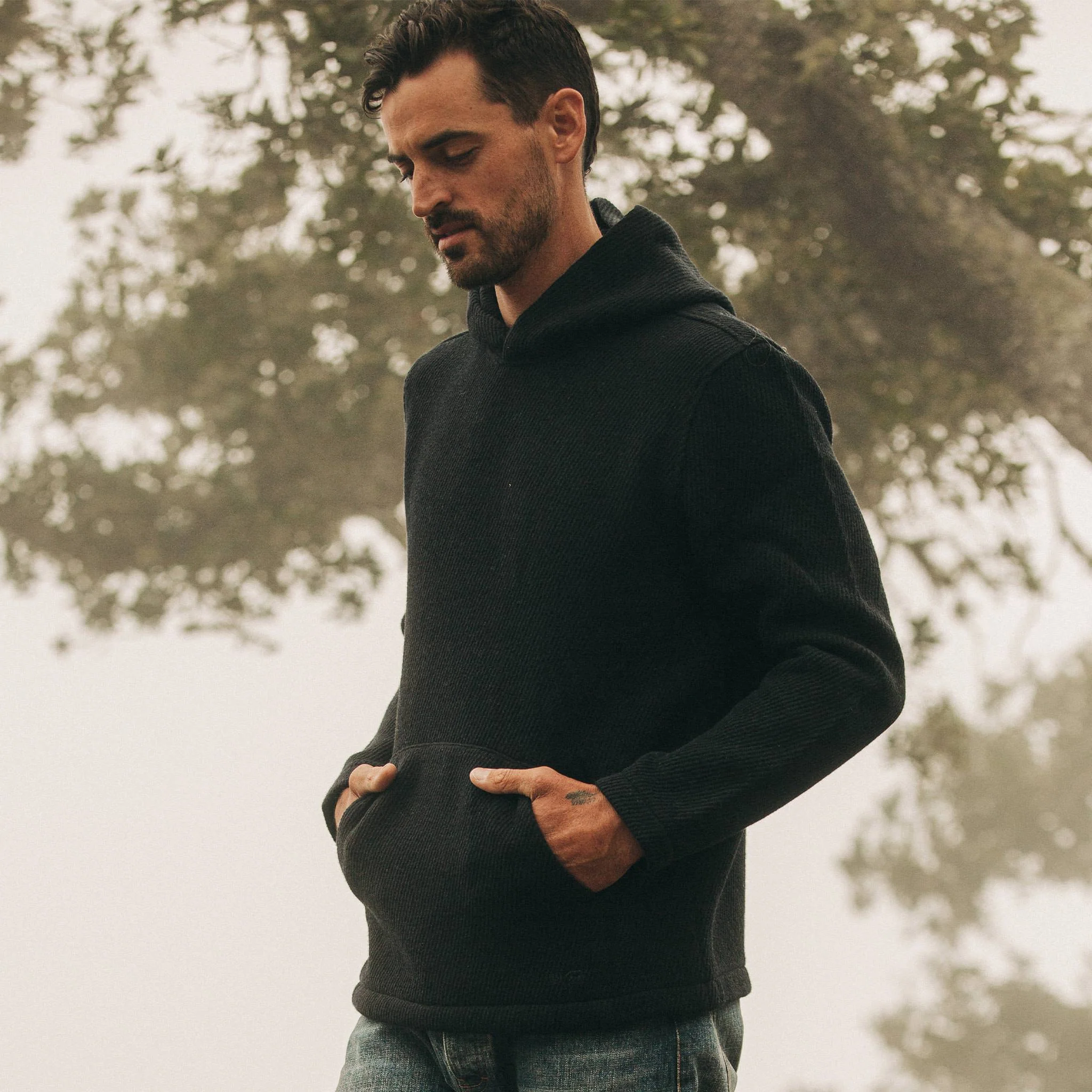 The Nomad Hoodie in Navy Twill - Image 2