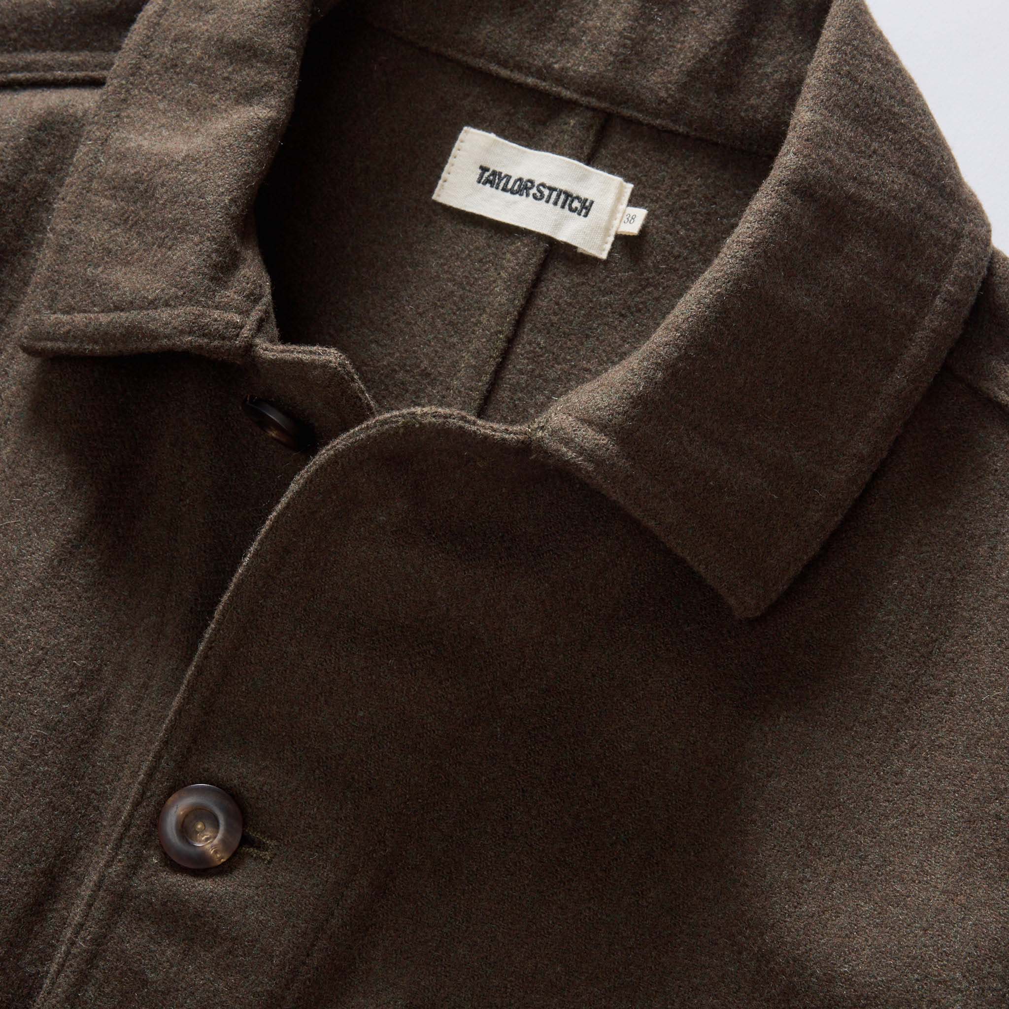 The Ojai Jacket in Army Herringbone Wool - Image 7
