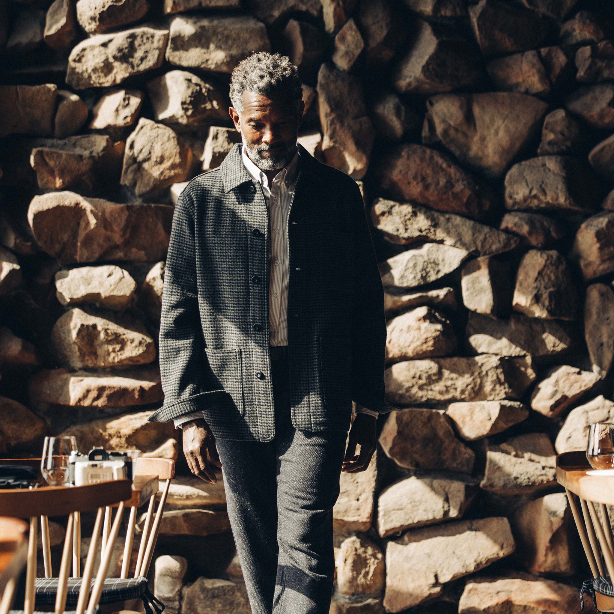 The Ojai Jacket in Ash Guncheck Wool - Image 2