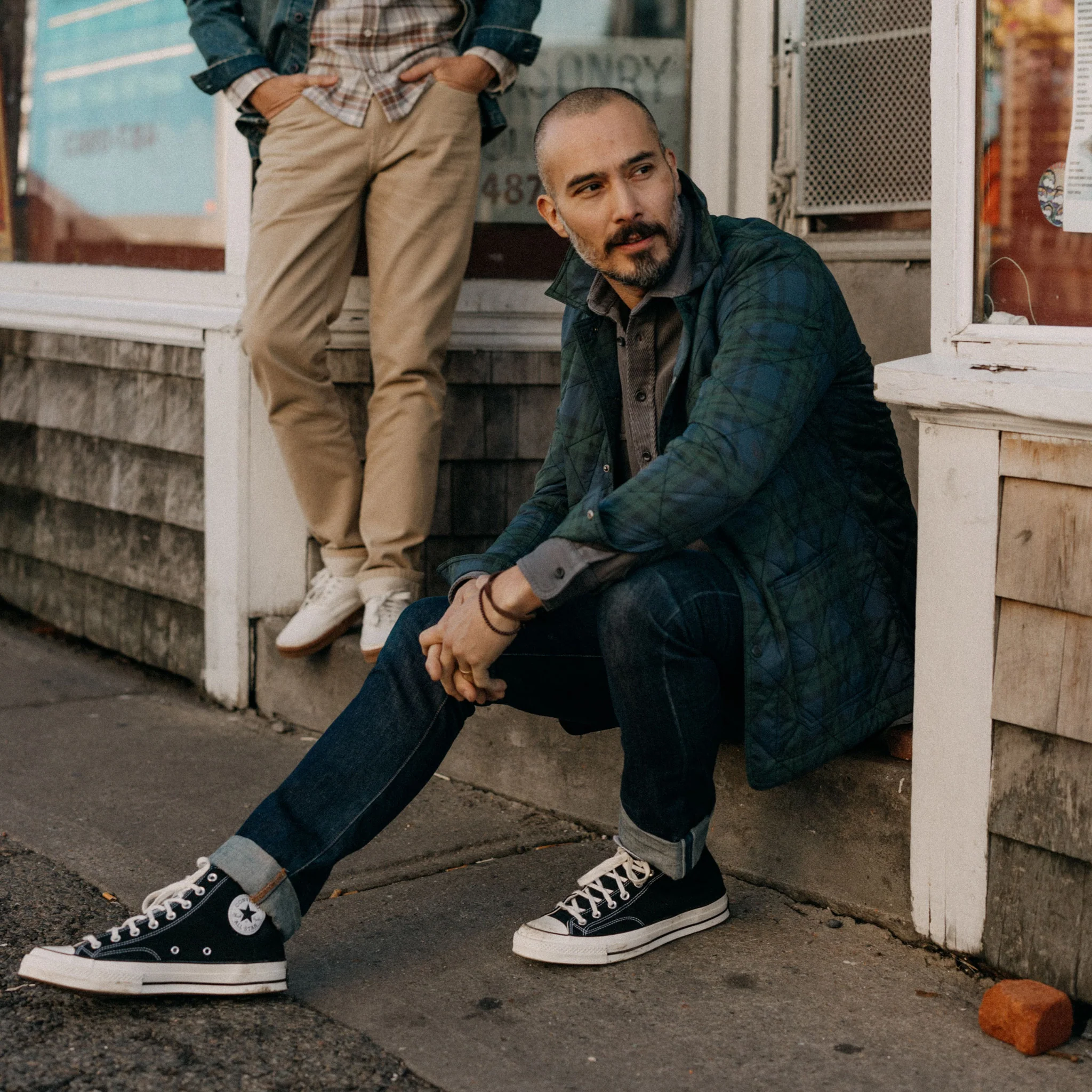 The Ojai Jacket in Blackwatch Plaid Diamond Quilt - Image 4