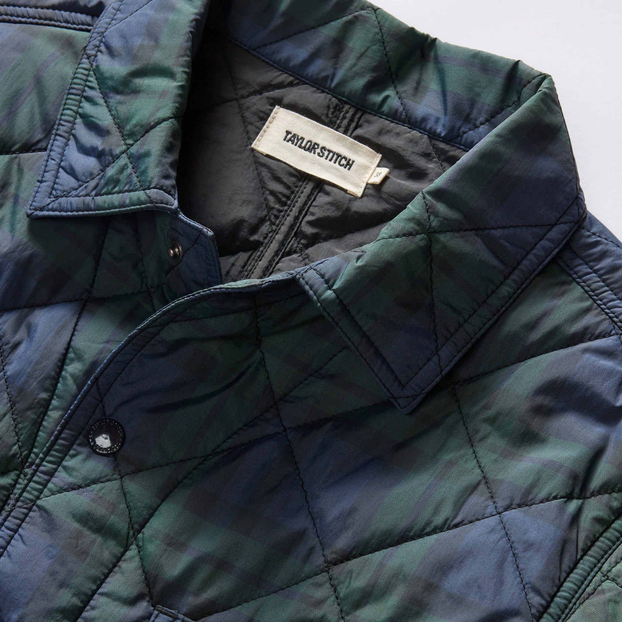The Ojai Jacket in Blackwatch Plaid Diamond Quilt - Image 9