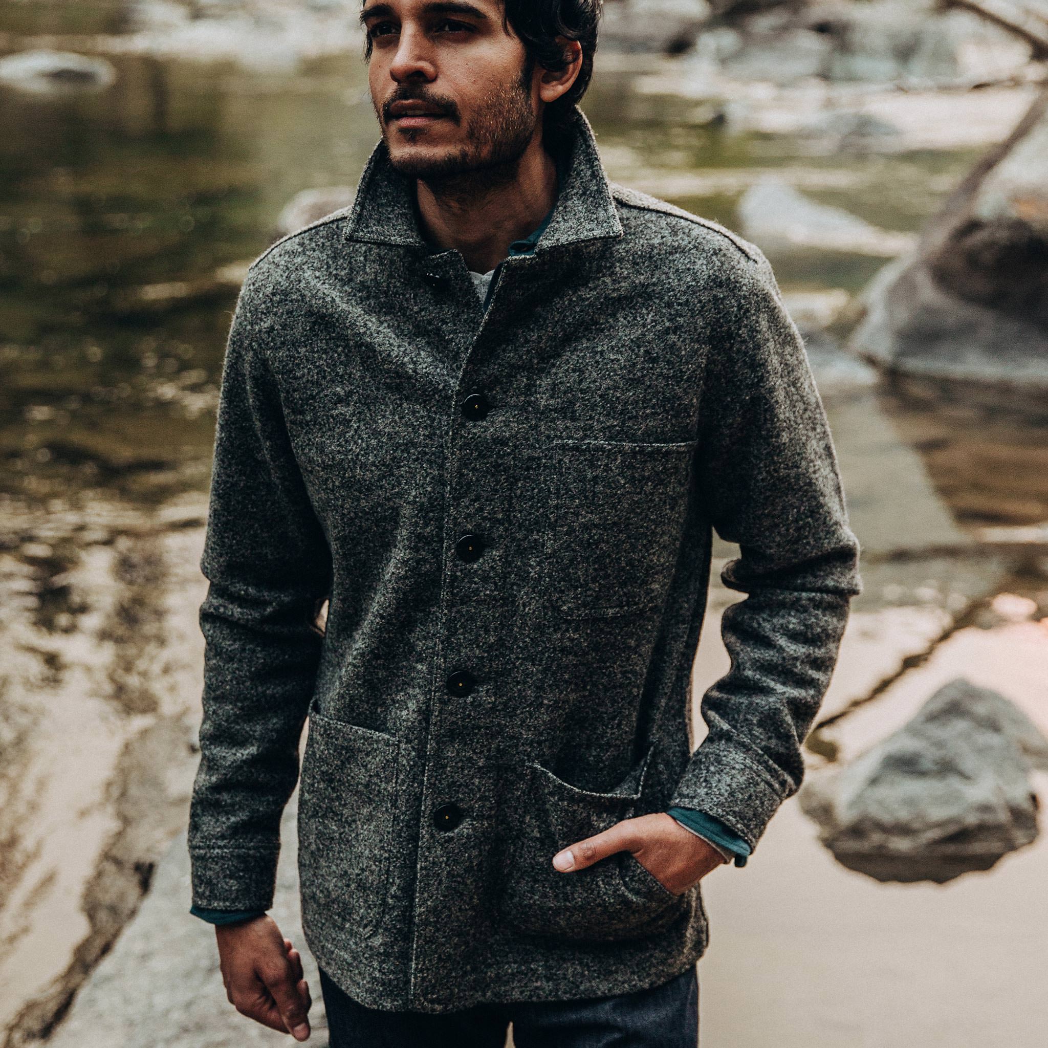The Ojai Jacket in Charcoal Wool - Image 3