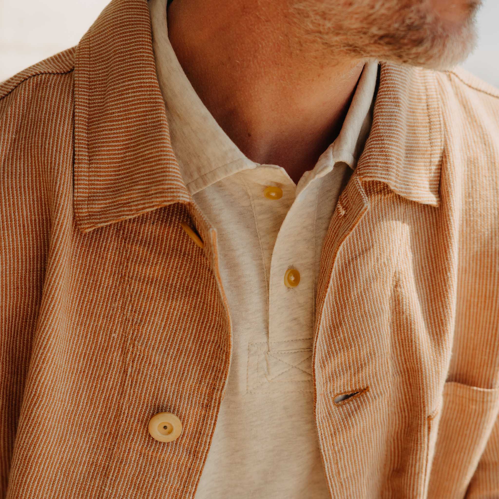 The Ojai Jacket in Chili Stripe Linen - Image 3