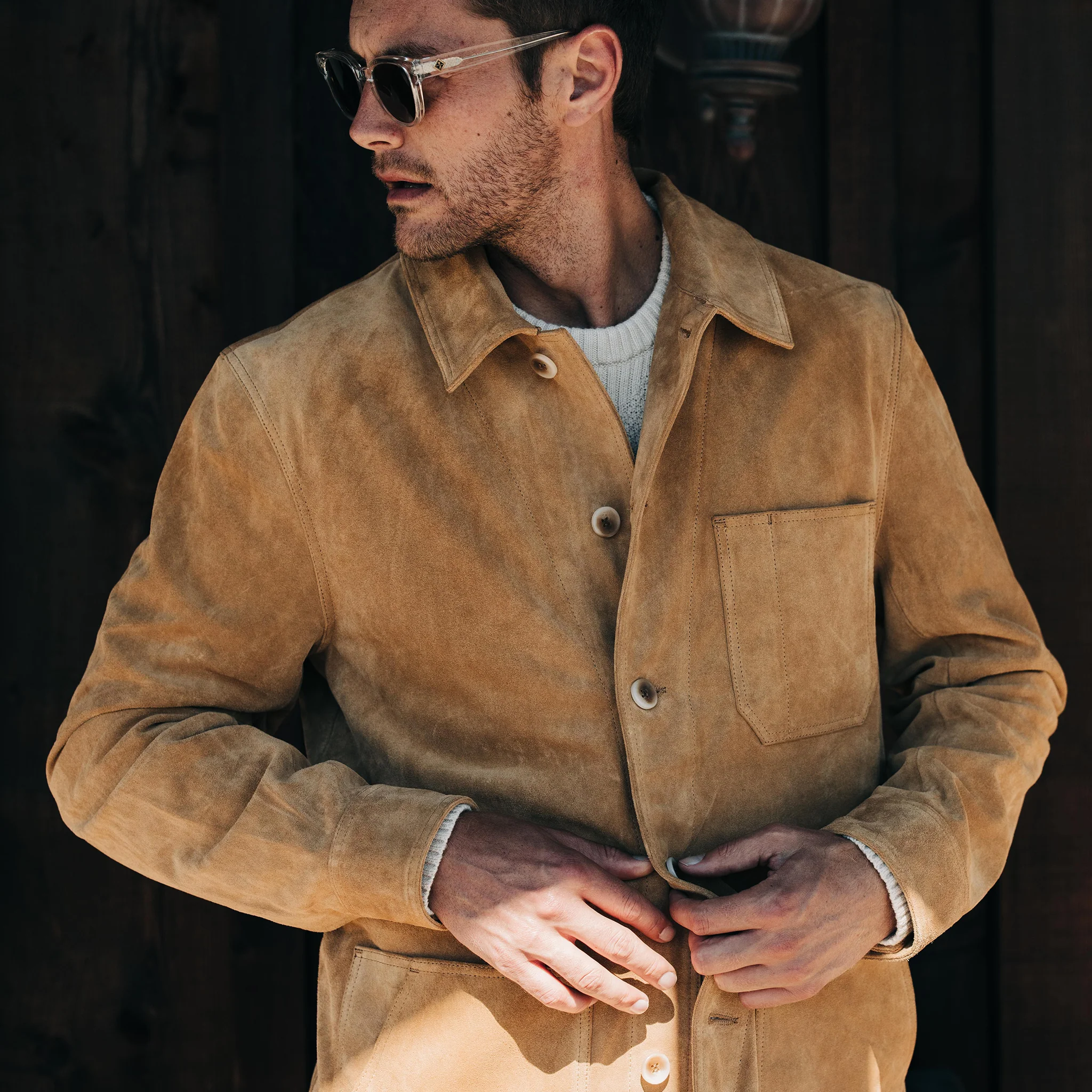 The Ojai Jacket in Cognac Suede - Image 4