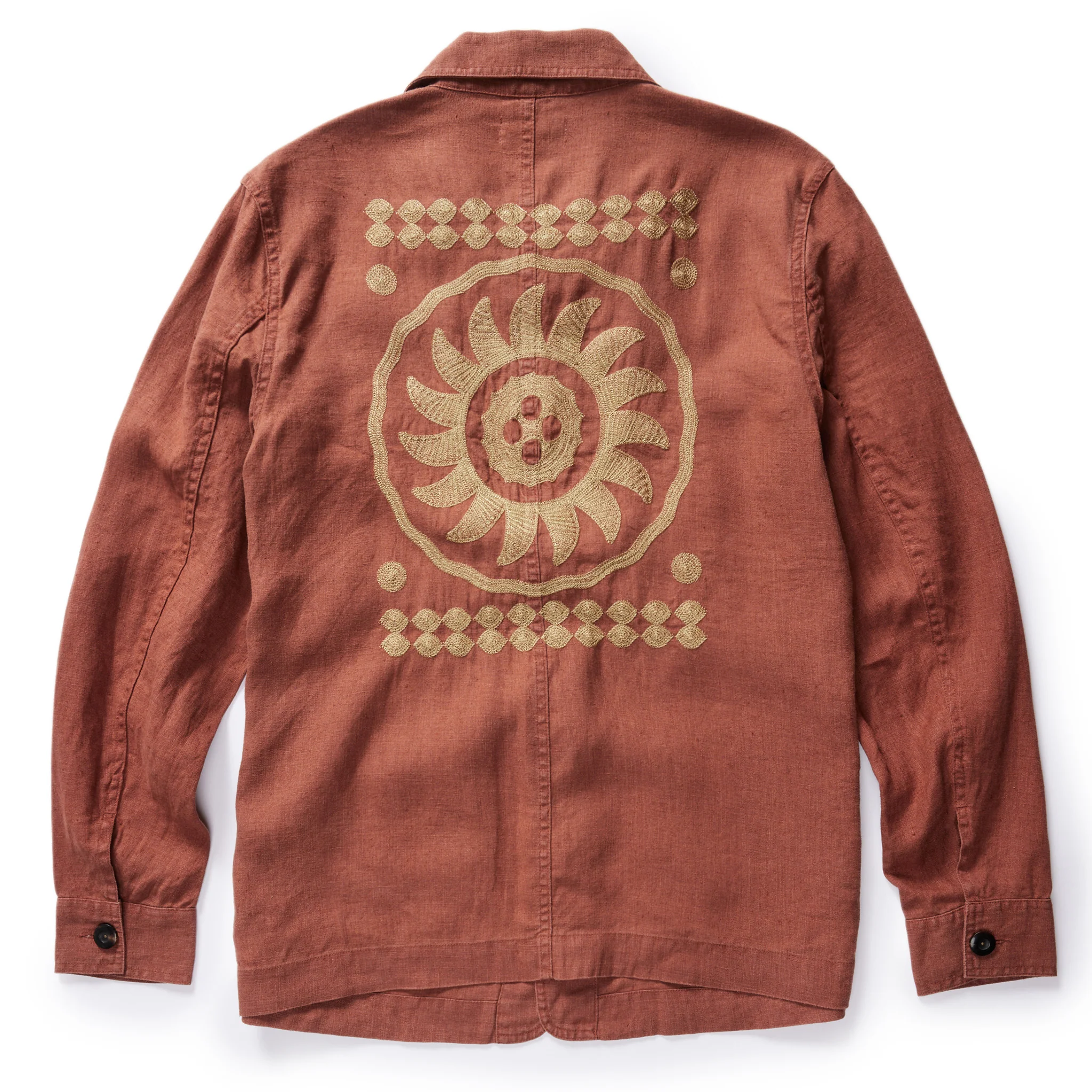 The Embroidered Ojai Jacket in Dried Guajillo Hemp - Image 5