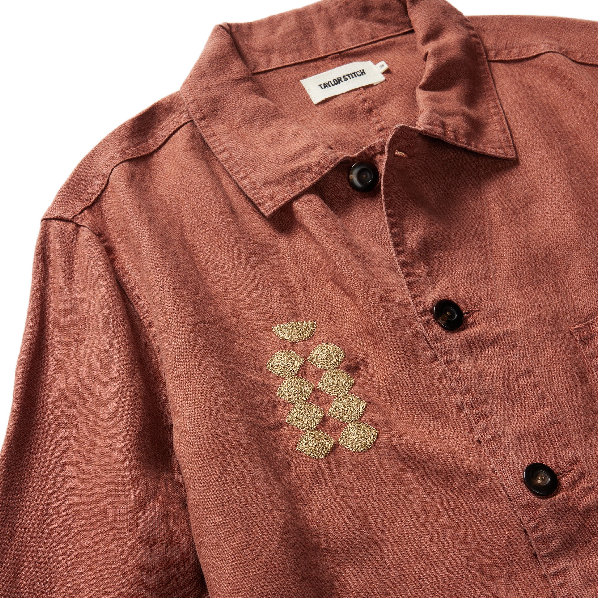 The Embroidered Ojai Jacket in Dried Guajillo Hemp - Image 6