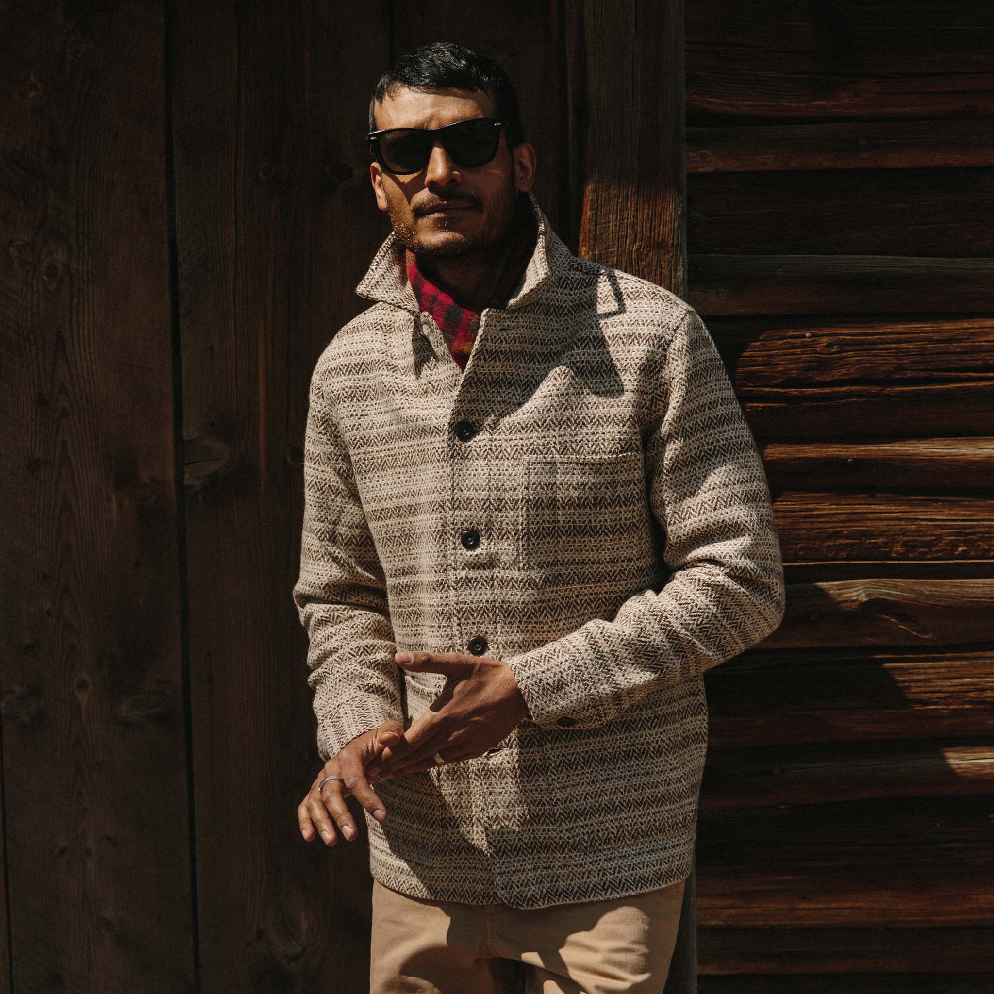 The Ojai Jacket in Espresso Herringbone Wool - Image 2