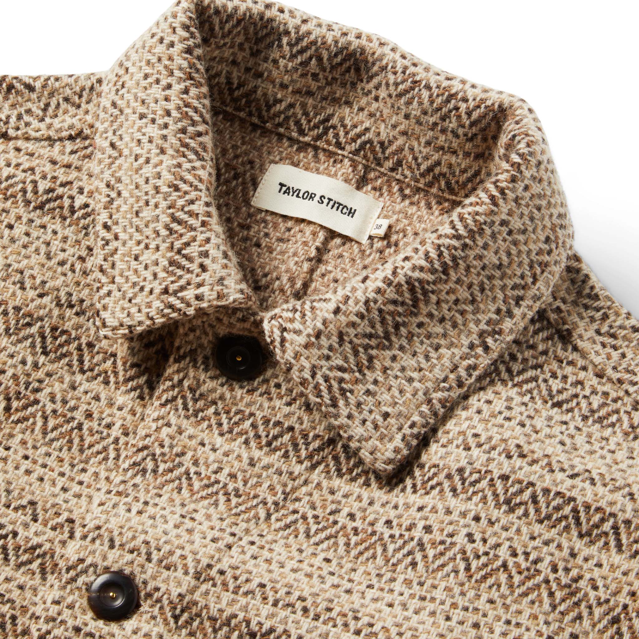 The Ojai Jacket in Espresso Herringbone Wool - Image 6