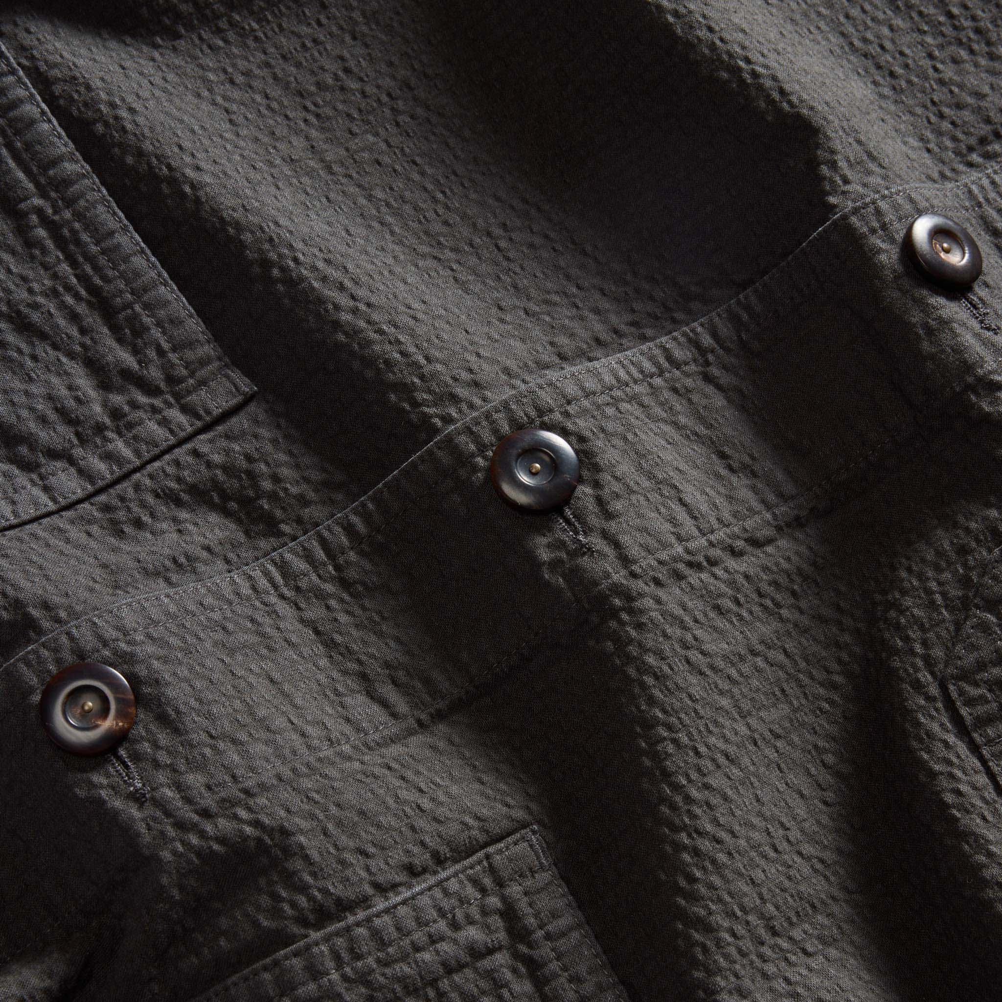 The Ojai Jacket in Faded Black Seersucker - Image 9
