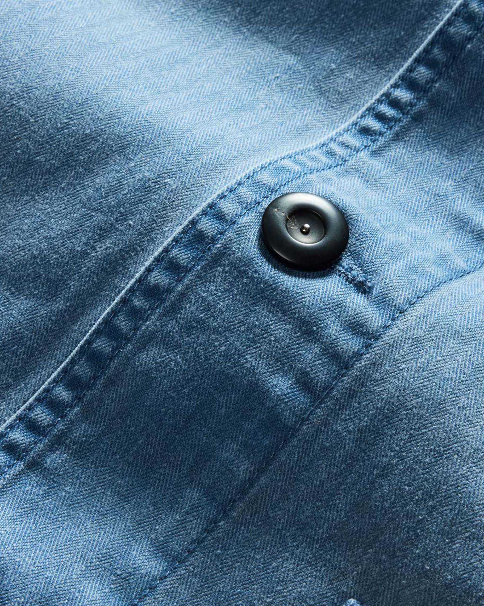 The Ojai Jacket in French Blue Herringbone - Image 8