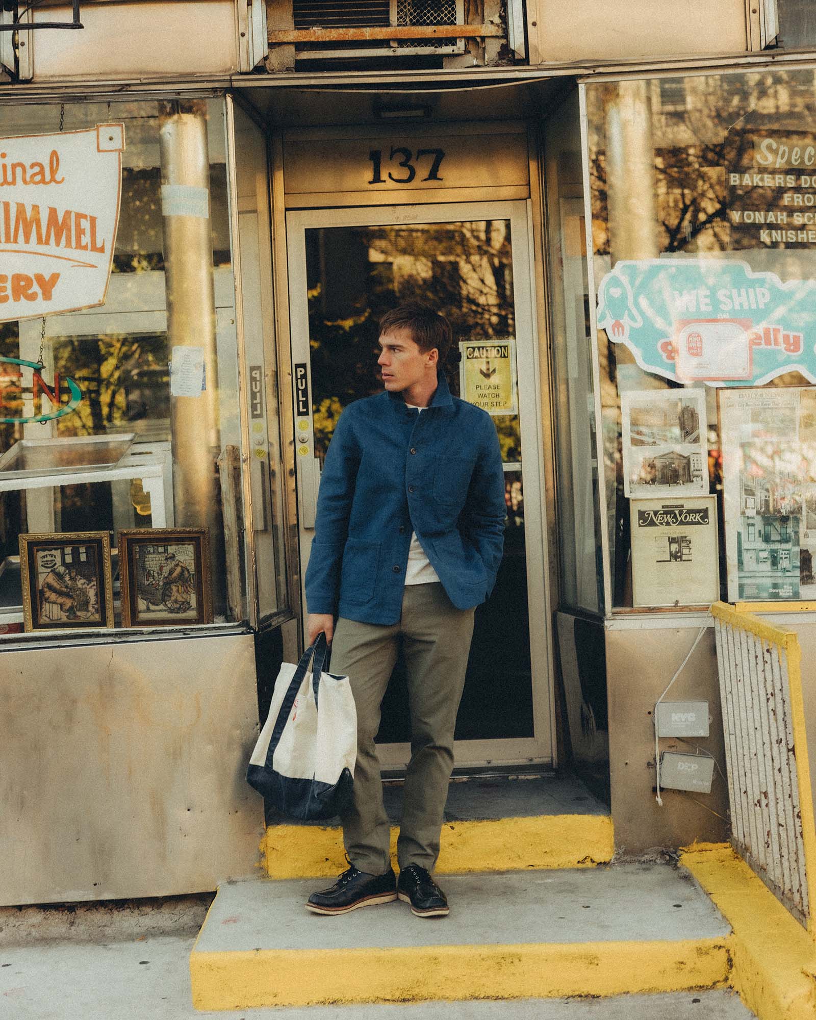 The Ojai Jacket in French Blue Moleskin - Image 4