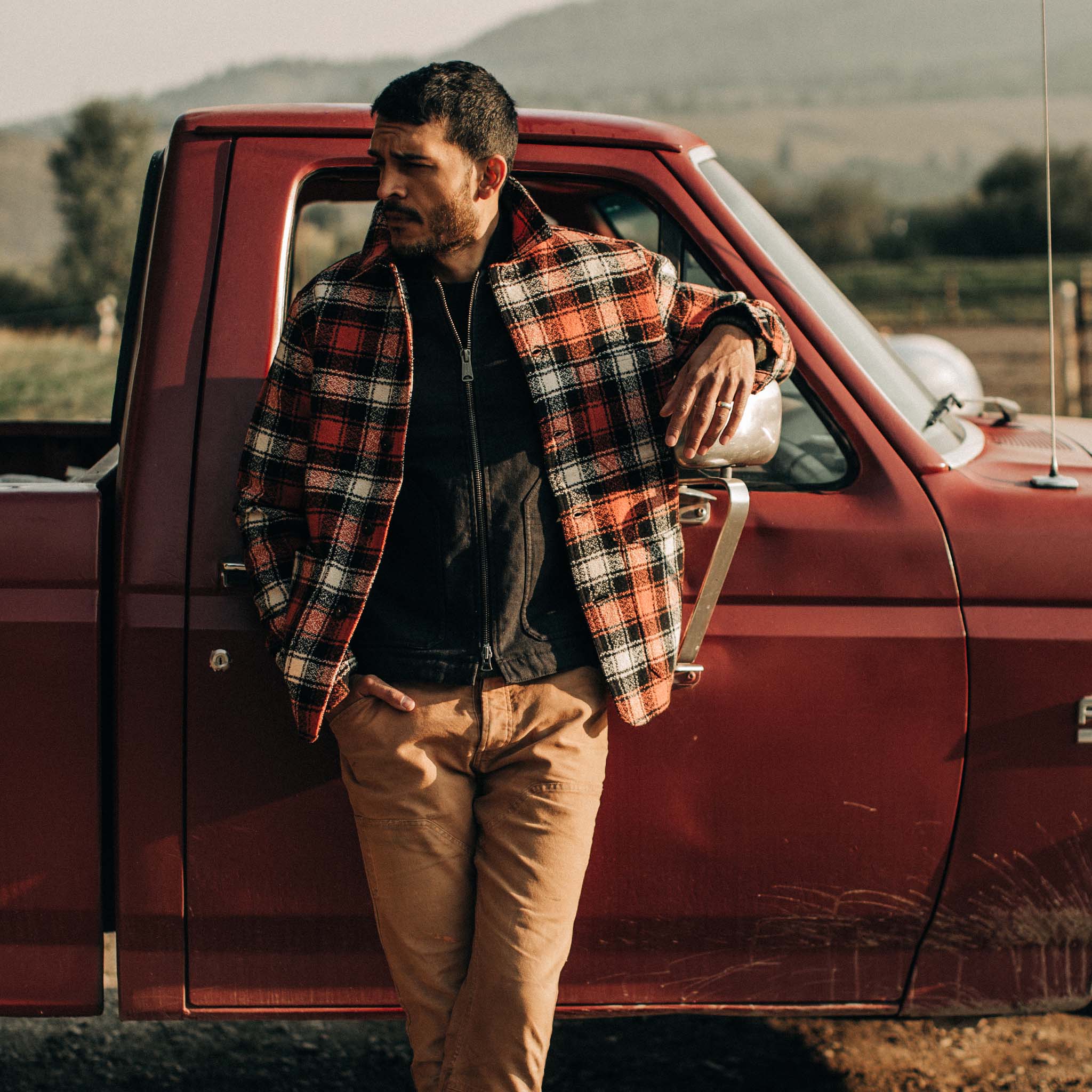The Ojai Jacket in Garnet Plaid Wool - Image 2