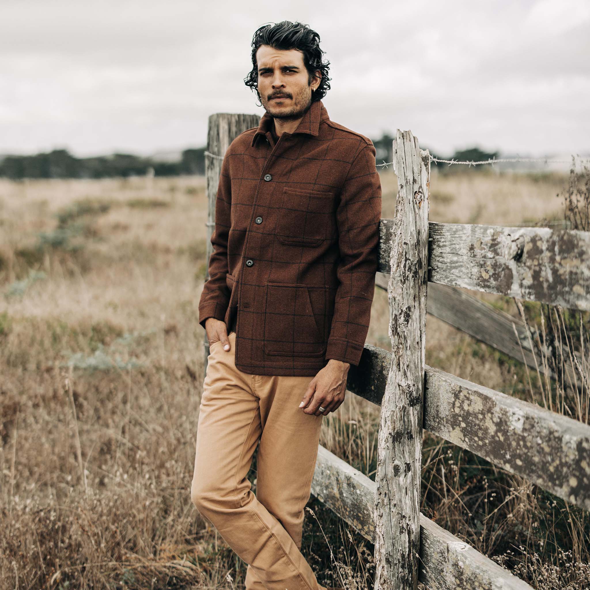 The Ojai Jacket in Ginger Check Wool - Image 2