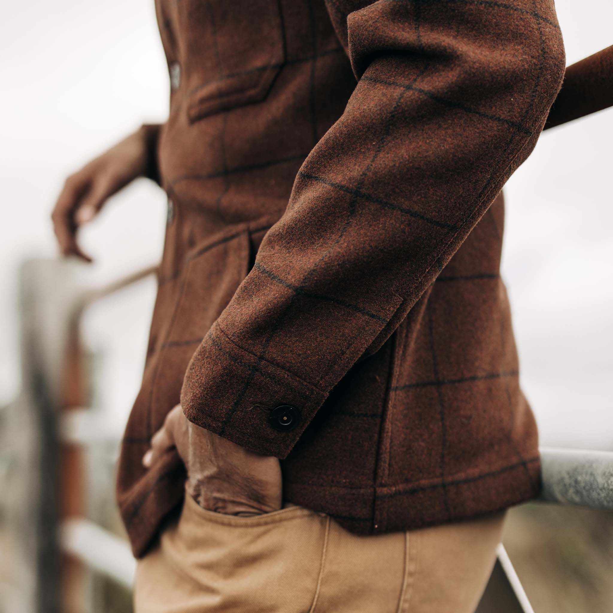 The Ojai Jacket in Ginger Check Wool - Image 4