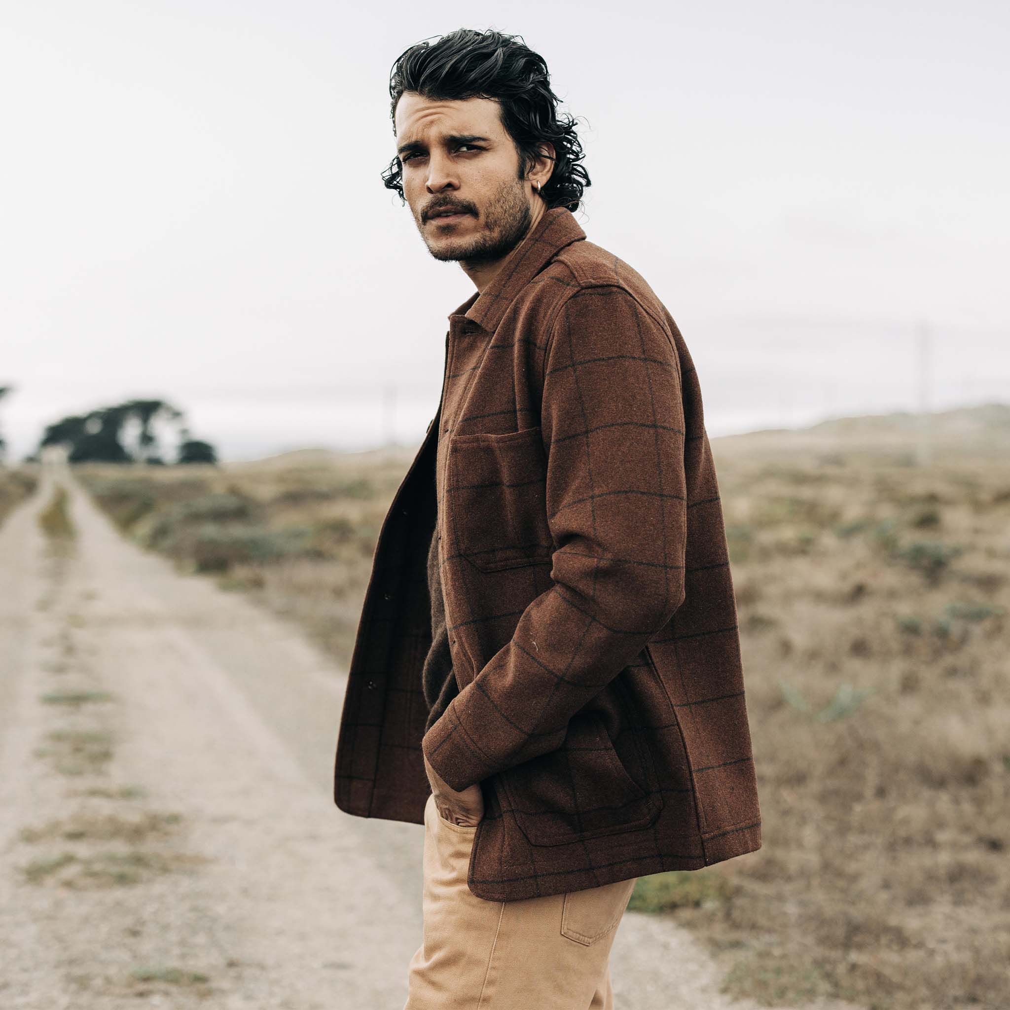 The Ojai Jacket in Ginger Check Wool - Image 5