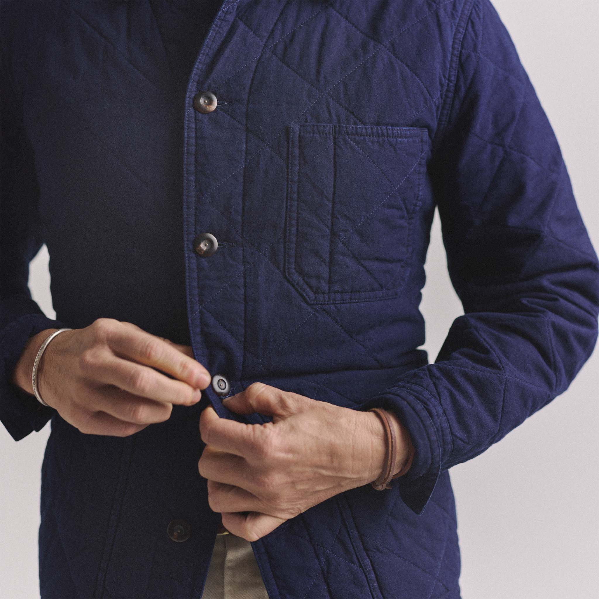 The Ojai Jacket in Indigo Diamond Quilt - Image 3