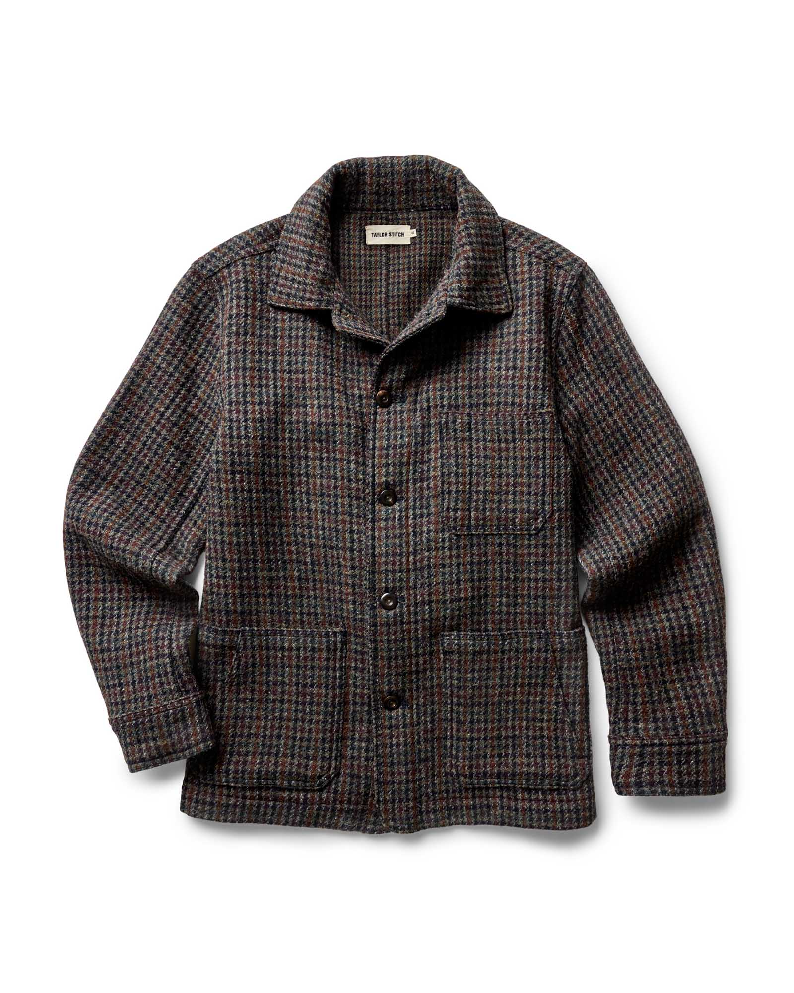 The Ojai Jacket in Marsh Guncheck Harris Tweed Wool