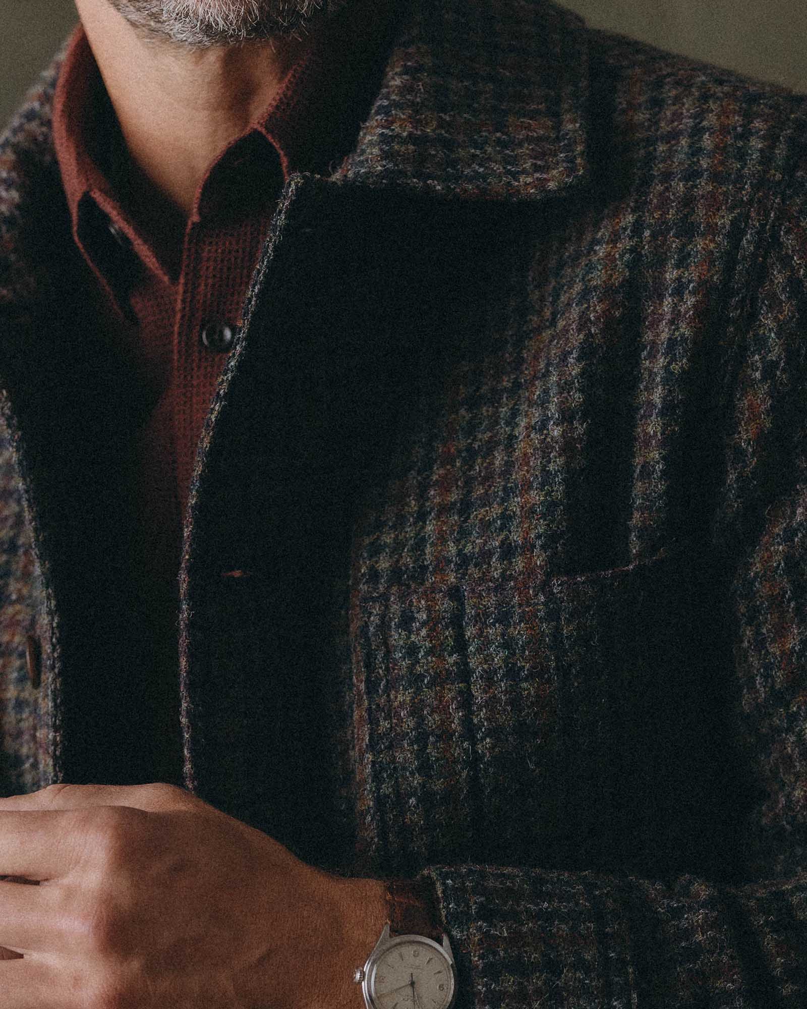 The Ojai Jacket in Marsh Guncheck Harris Tweed Wool - Image 4