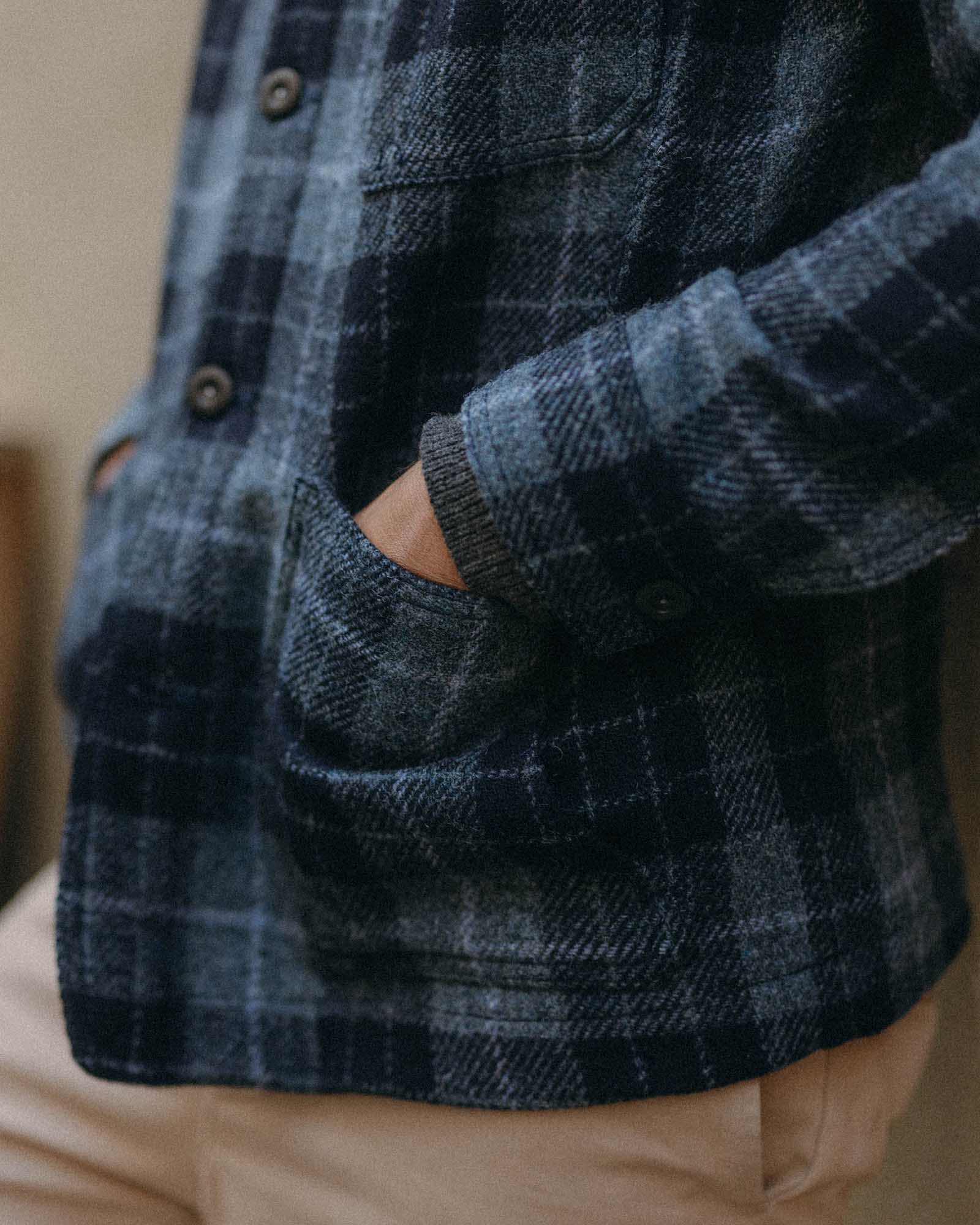 The Ojai Jacket in Midnight Tartan Harris Tweed Wool - Image 3