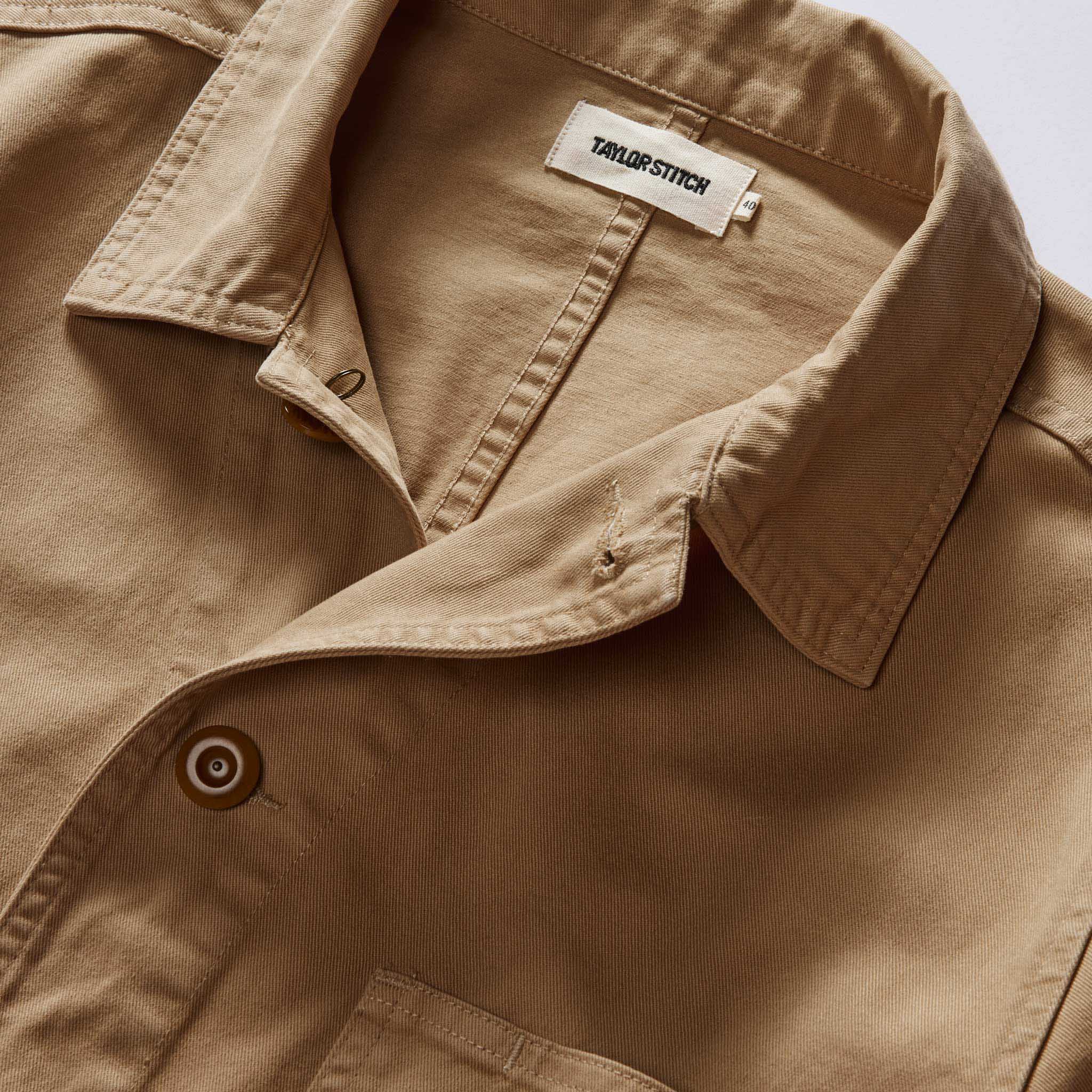 The Ojai Jacket in Organic Light Khaki Foundation Twill - Image 9