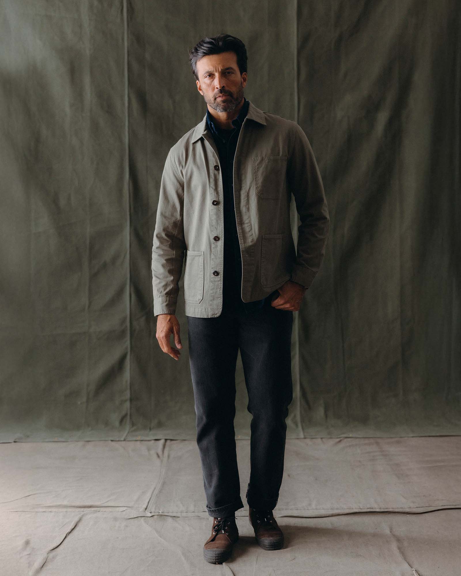 The Ojai Jacket in Organic Smoked Olive Foundation Twill - Image 2